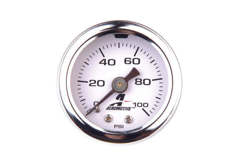 Aeromotive 0-100 PSI Fuel Pressure Gauge - High Performance Automotive Fuel System Monitor for Racing, Off-Road & Custom Builds
