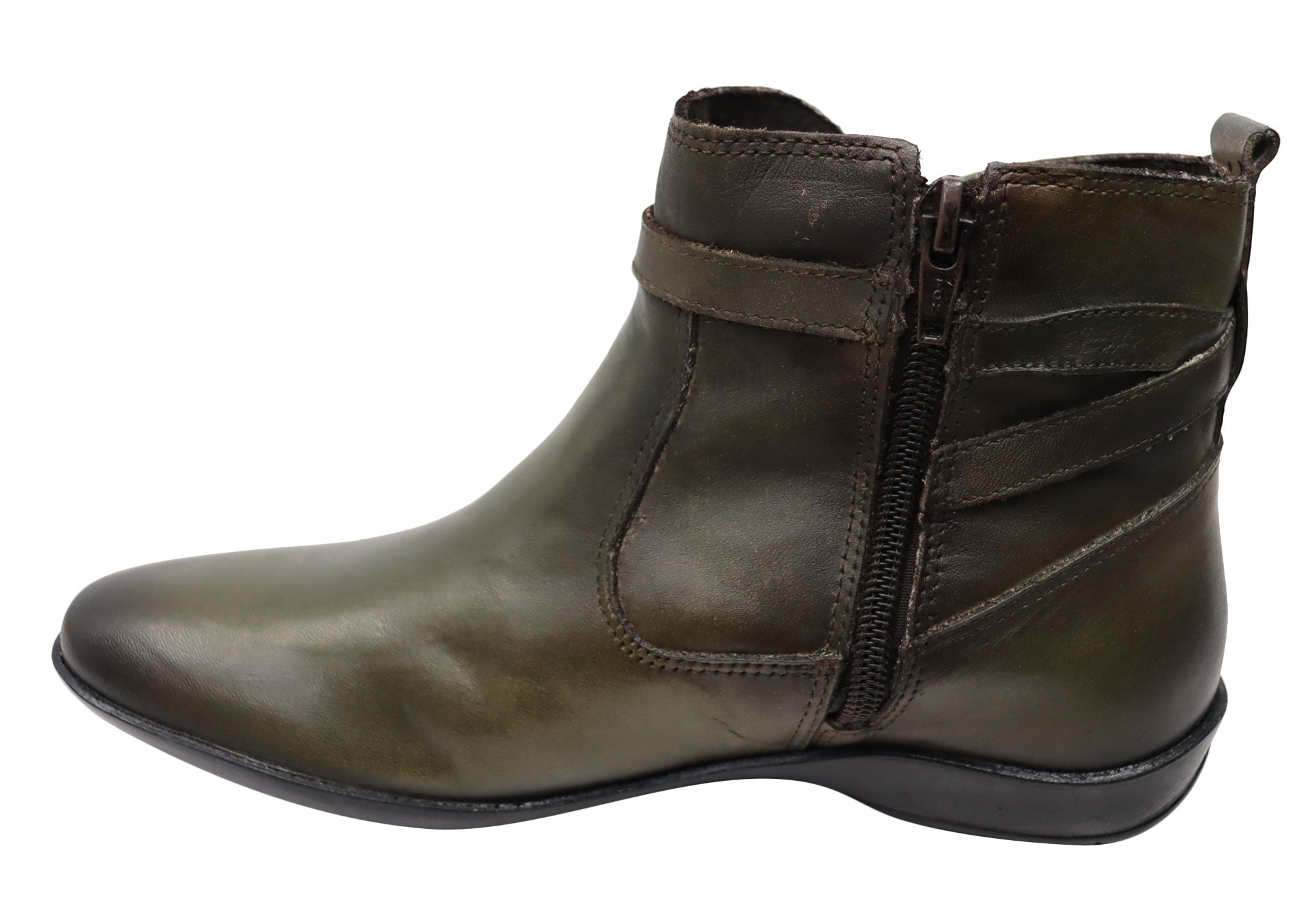 Perlatto Lane Women's Comfortable Leather Ankle Boots - Made in Brazil - Stylish Casual & Office Wear for Fall/Winter
