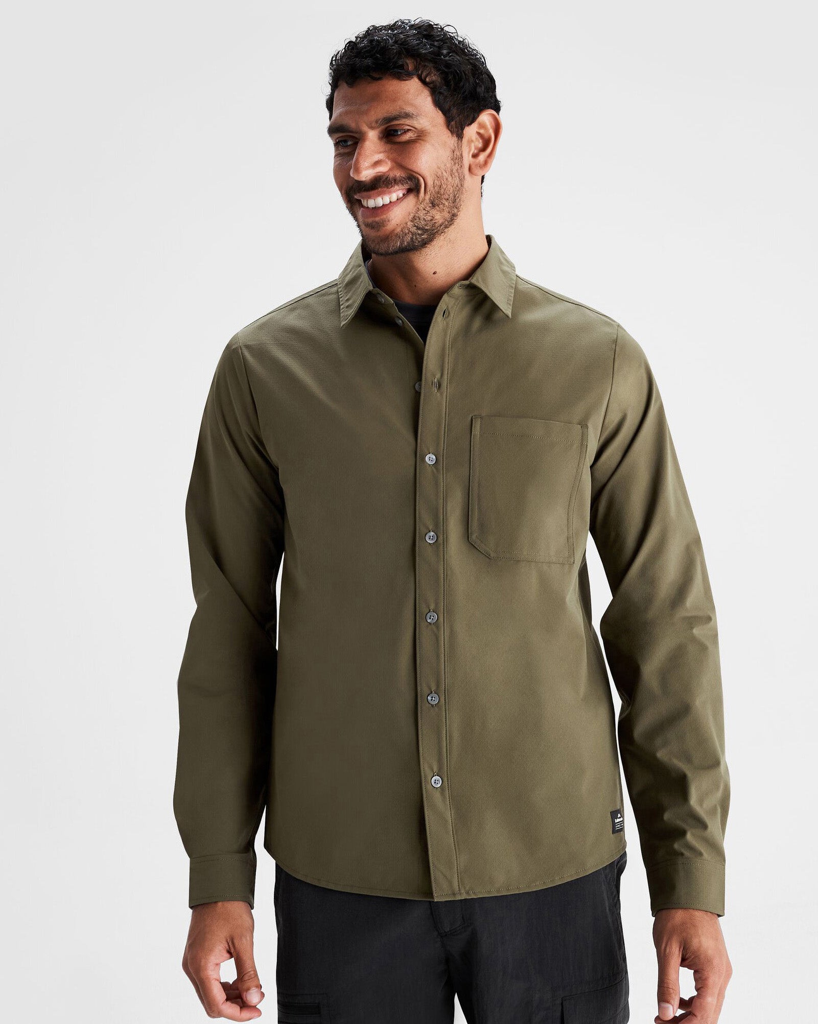 Men's Corsair Long Sleeve Shirt - Light Moss Green Casual Button Down Shirt for Outdoor Activities & Workwear