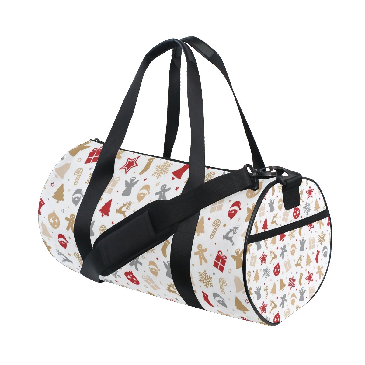 JSTEL Christmas Colorful Sports Gym Bag for Women & Men - Durable Travel Duffel Bag for Workout, Yoga, Gym, Travel & Weekend Getaways