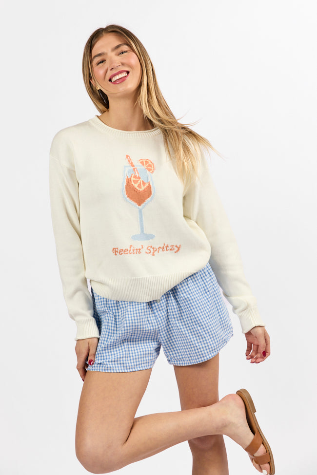 Feelin' Spritzy Ivory Multi Sweater - Soft Knit Pullover for Women | Cozy Casual Wear for Fall & Winter | Perfect for Office, Dates & Weekend Outings