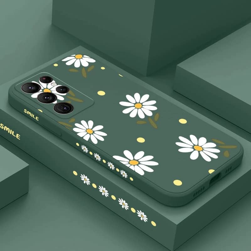 Cute Daisy Pattern TPU Bumper Case for Samsung Galaxy S22 Ultra 5G (6.8