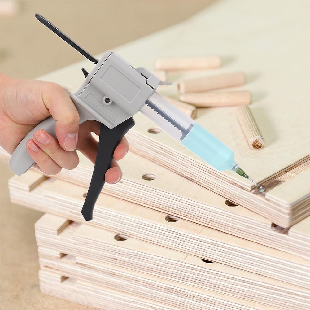 30ml Manual Glue Gun - Plastic Single Tube Hot Melt Adhesive Dispenser for Crafts, DIY, Dental Impressions | Quick Squeeze Handle for Precision Gluing, Bonding & Mixing | Perfect for Art Projects, Home Repairs & Dental Labs