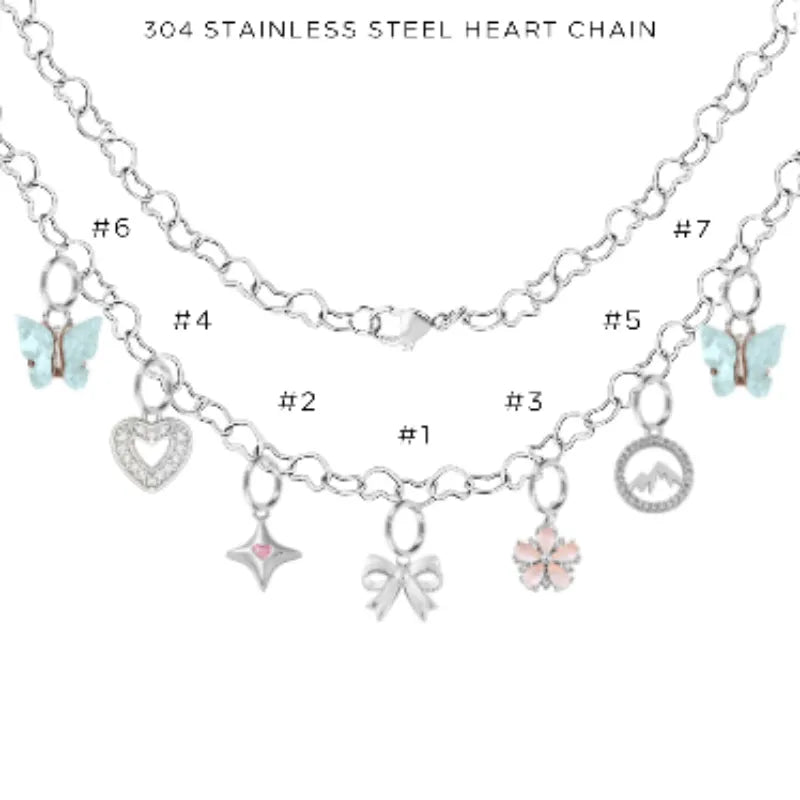 Charm Necklace with Assorted Charms - Elegant Layered Pendant Jewelry for Women | Perfect for Everyday Wear, Gifts & Special Occasions