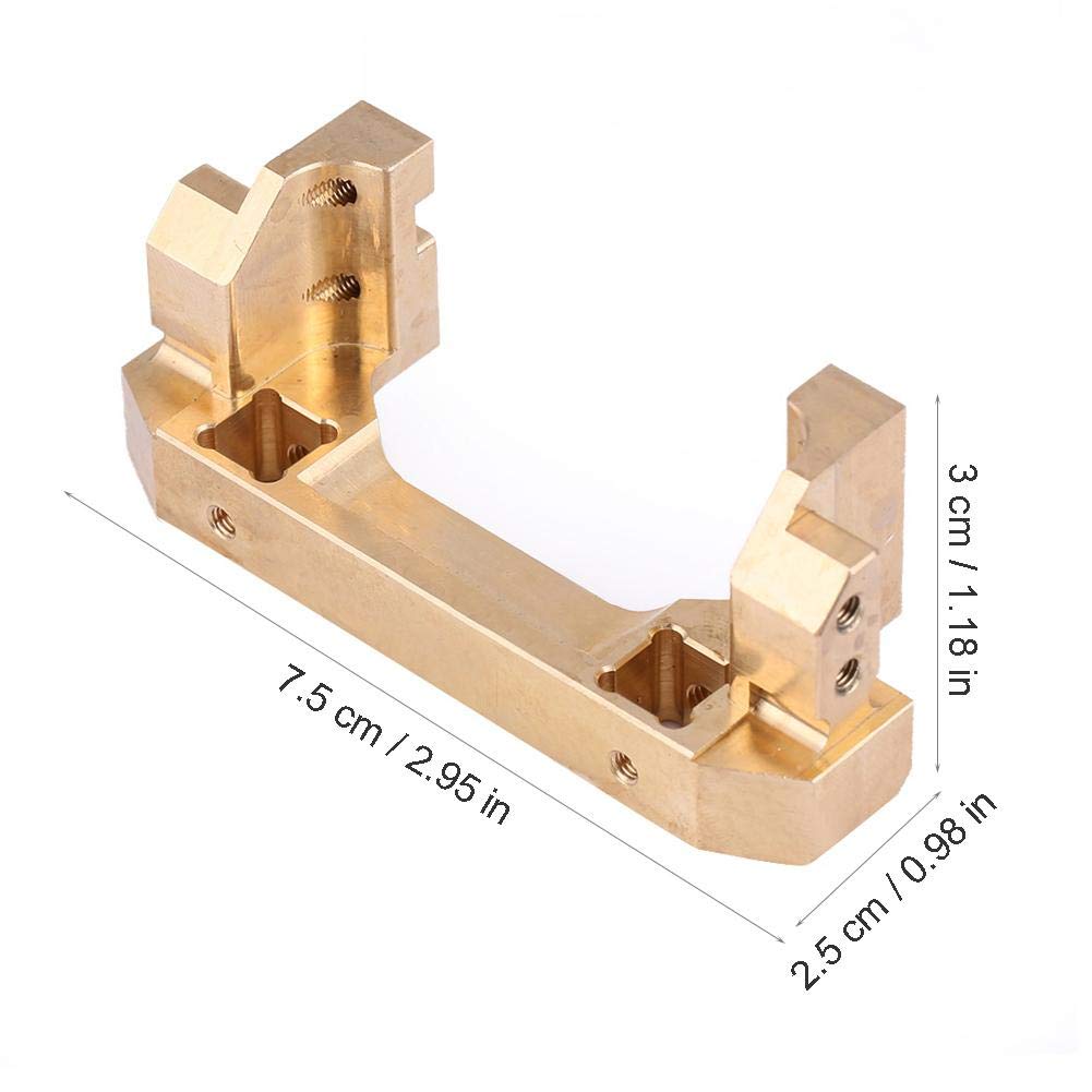 Durable Brass Front Bumper for Traxxas 1/10 RC Crawler Car - Heavy Duty Bumper Bracket with Mount for Off-Road RC Model Vehicles - Perfect for Rock Crawling & Trail Adventures