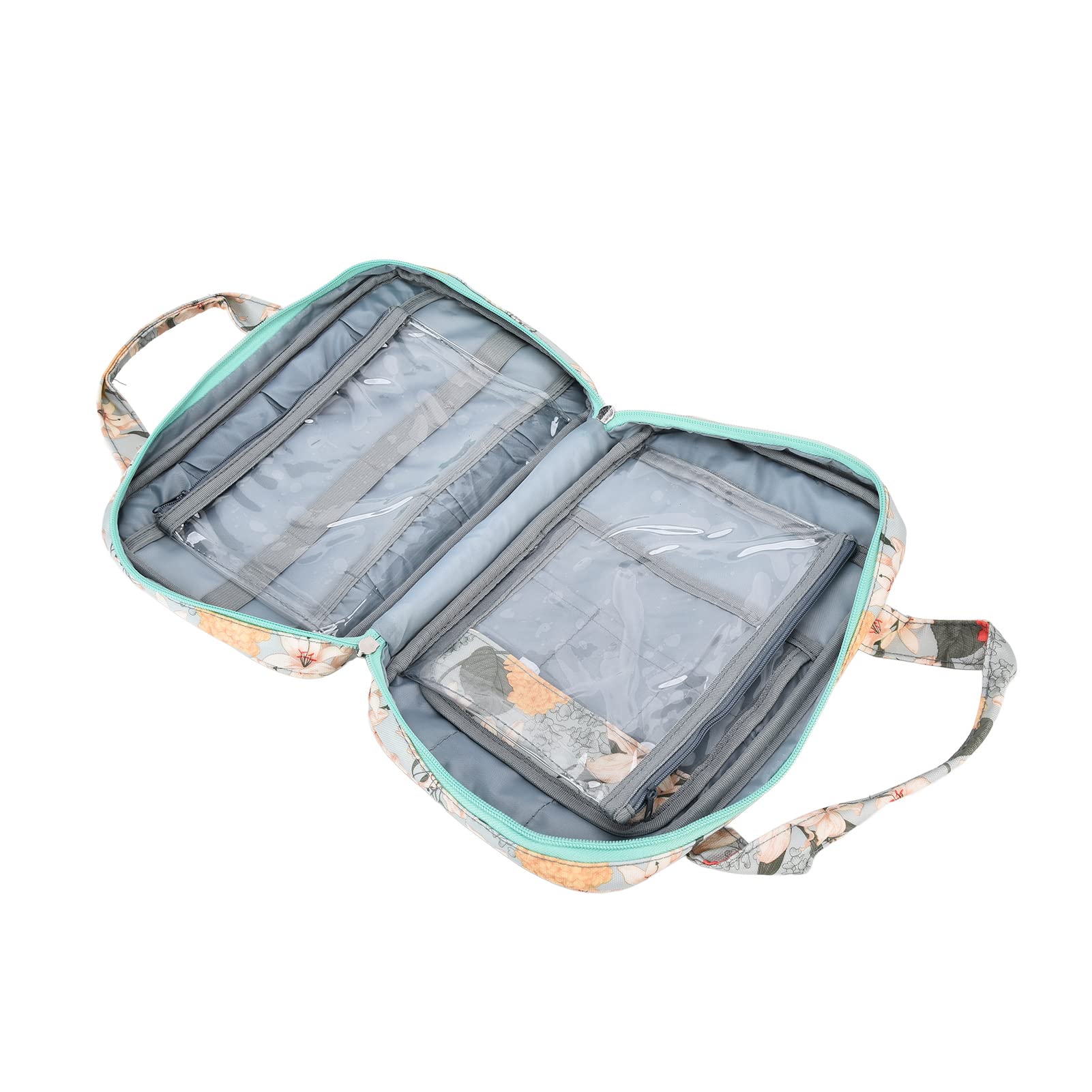 600D Oxford Cloth Knitting Bag with Zipper Pockets & Needle Slots - Durable Crochet Storage Organizer for Yarn, Sweaters & Crafts | Perfect for Home Knitting, Travel Projects & Gift Storage