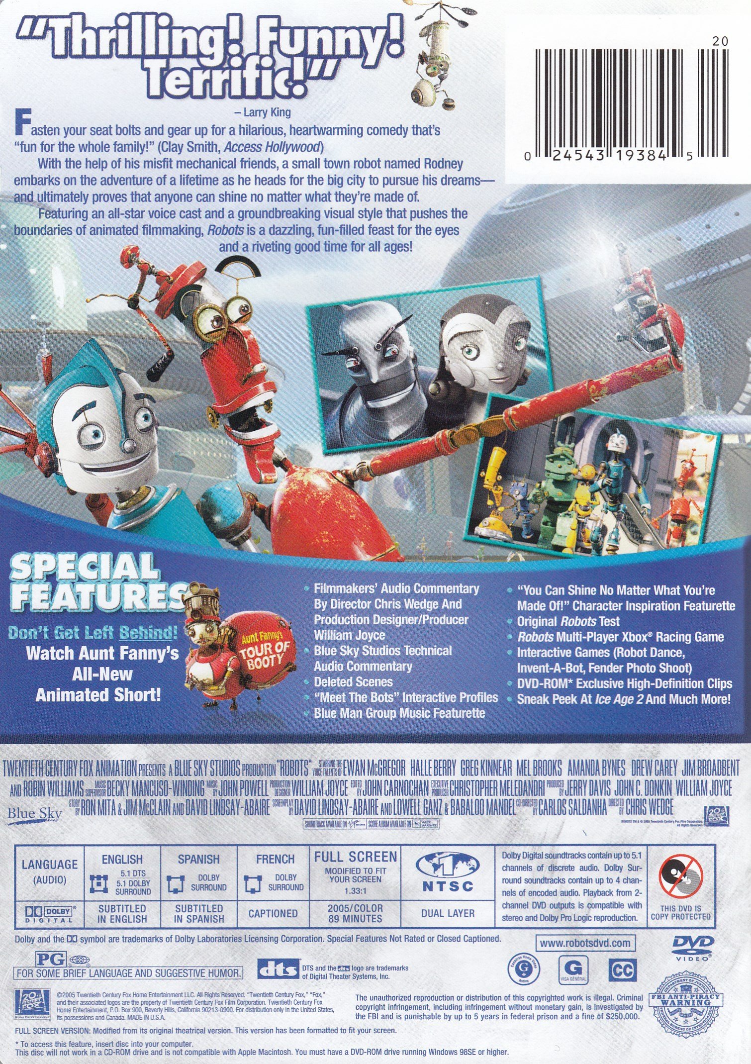 Robots (Full Screen Edition) - Family-Friendly Animated Movie for Kids & Adults - Perfect for Movie Nights & Entertainment