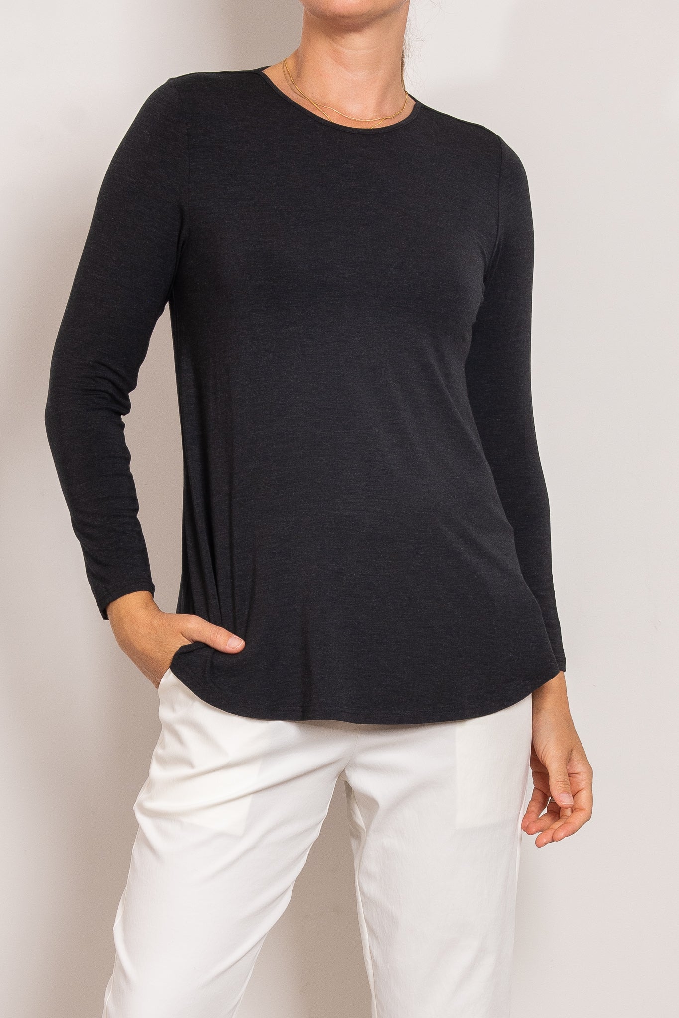 Tani Cara Long Sleeve Marle Top for Women - Soft Cotton Blend Casual Shirt - Perfect for Work, Date Night & Everyday Wear