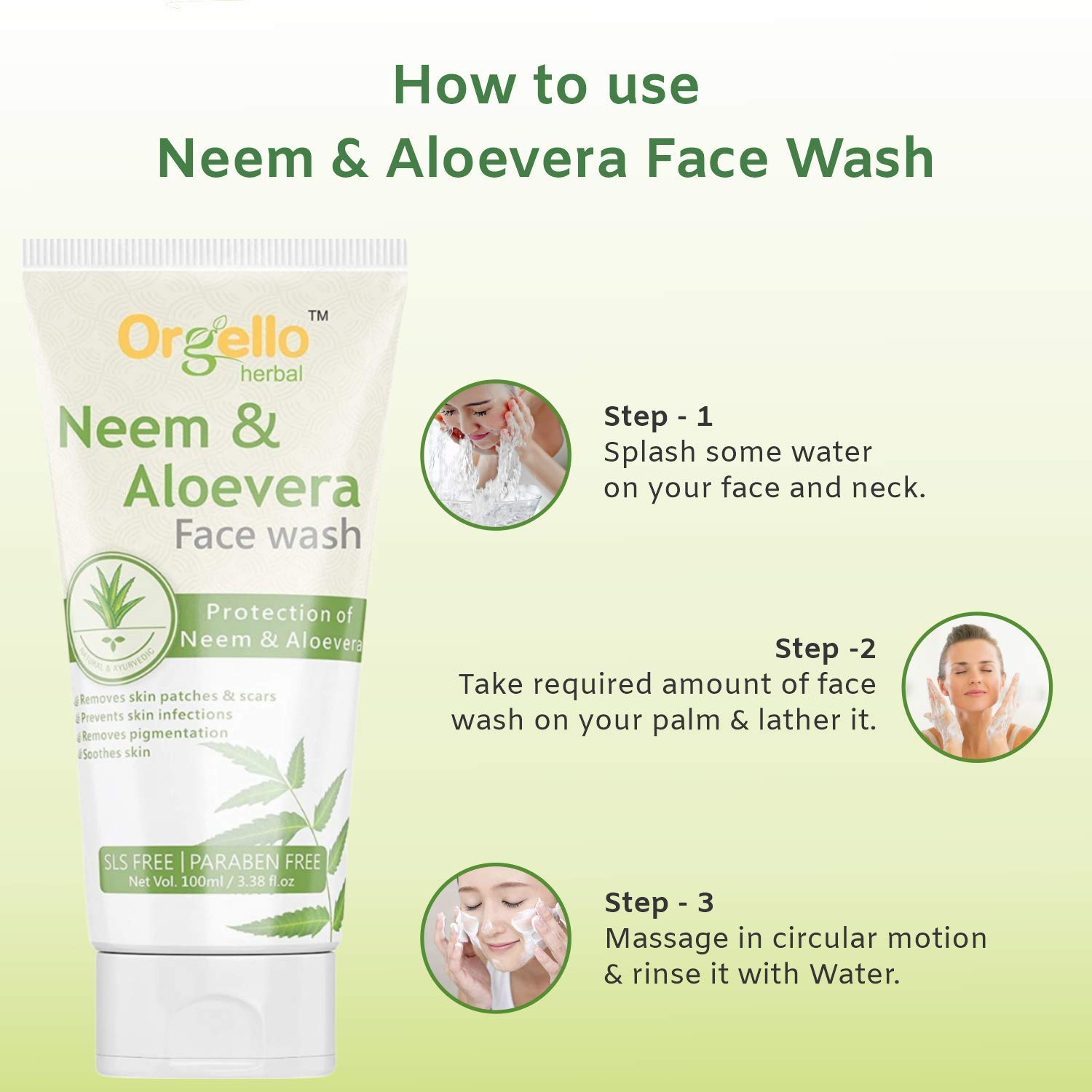 Orgello Herbal Arabica Coffee Body Soap & Neem Aloe Vera Face Wash Set - 100g + 100ml, SLS Paraben & Mineral Oil Free - For Men, Women, Girls & Boys with Normal, Oily or Dry Skin - Perfect for Morning Routine & Skincare Regimen