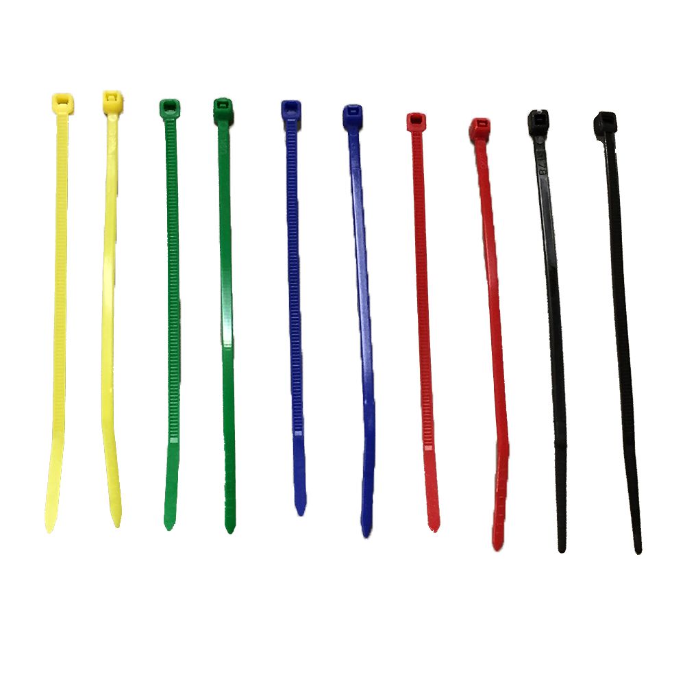 100-Pack Multicolor 4-Inch Cable Ties - 5 Vibrant Colors for Home, Office & DIY Organization - Heavy Duty Nylon Zip Ties for Wires, Cables & Household Items