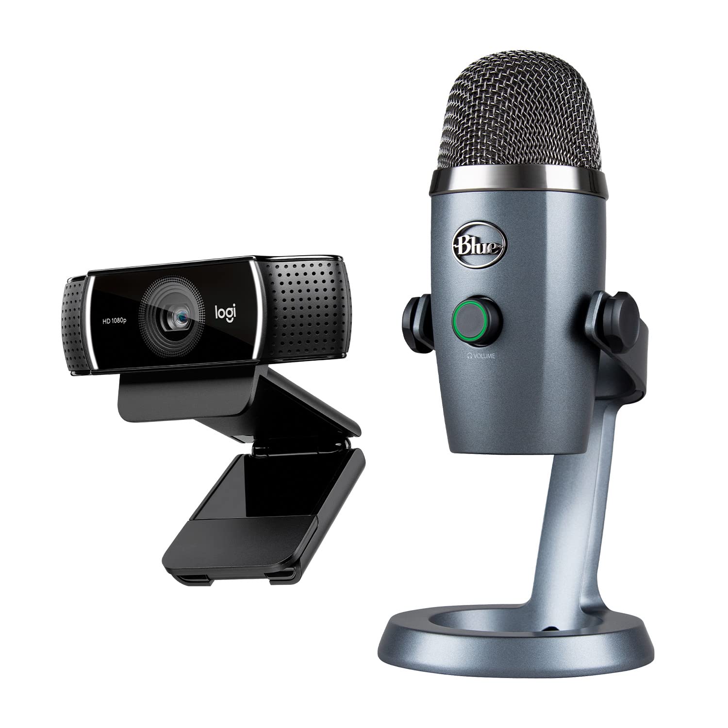 Logitech Streaming Essentials Kit - Blue Yeti Nano USB Microphone & C922 Pro HD Webcam (1080p) with Tripod Stand & Free 3-Month XSplit License for Gaming, Podcasting, YouTube Live Streaming - Black