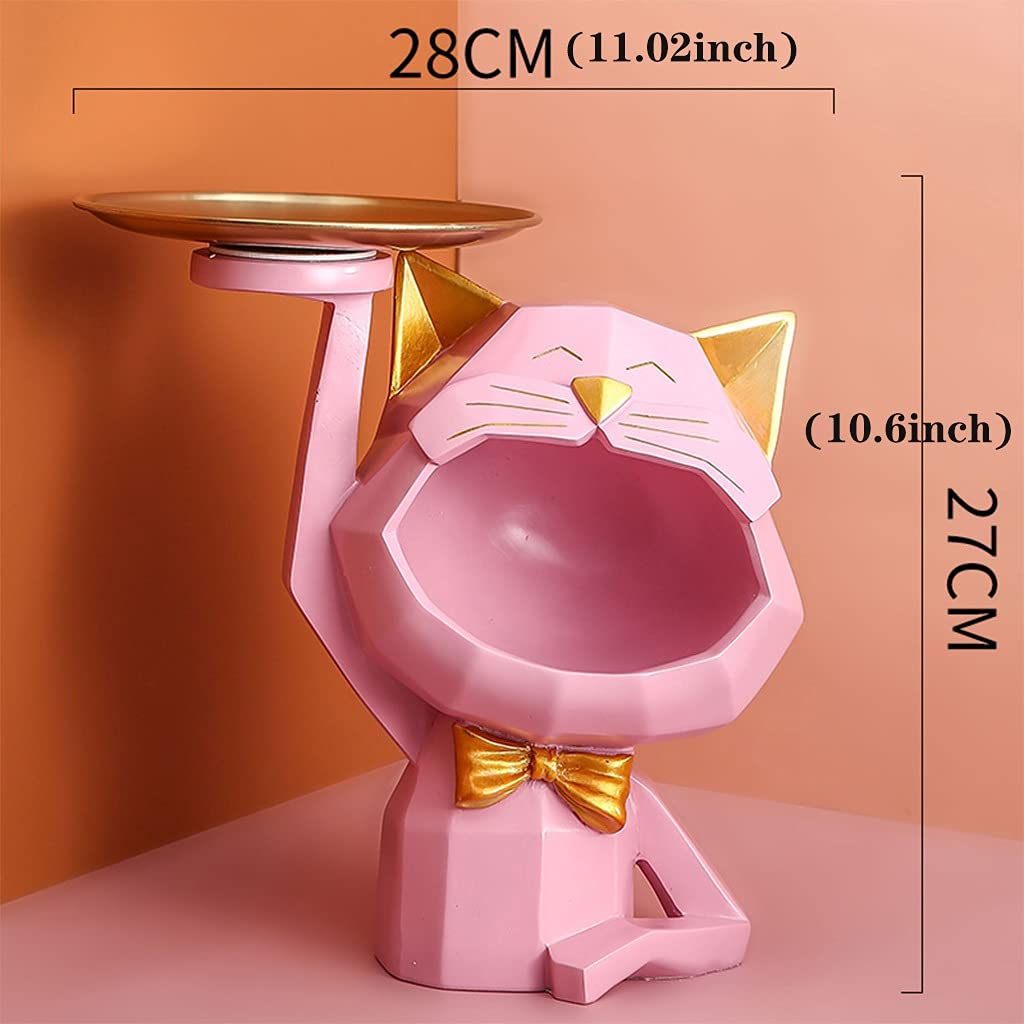 Desk Storage Organizer Set - Decorative Catch All Tray, Key Holder & Candy Dish - Resin Home Decor Figures for Office, Living Room & Halloween Decorations (Style 3)