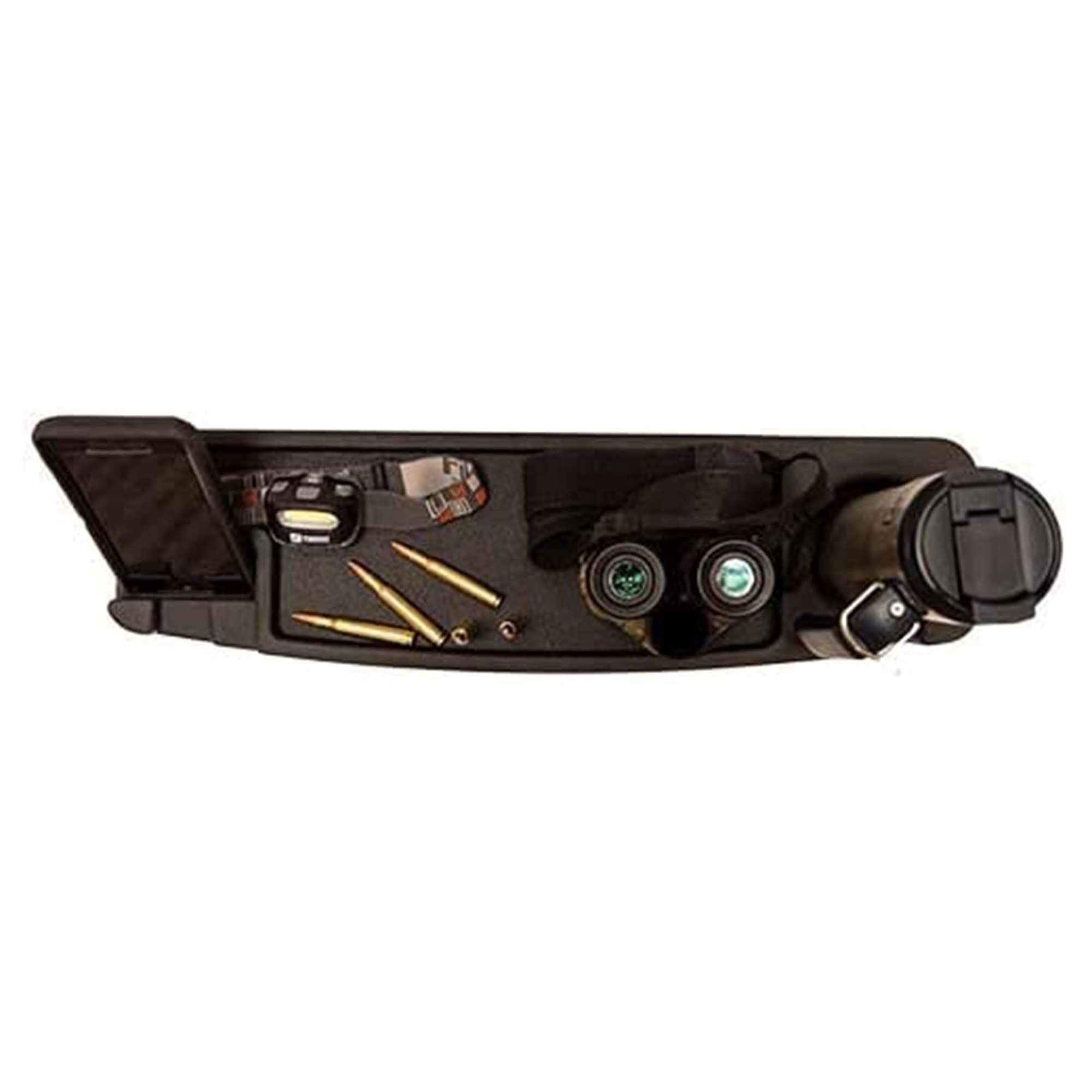 Blind Storage Wall Shelf with Rubber Lined Shelves & Stump Light - Durable Hunting Gear Organizer for Banks Stump Blind, Camouflage Equipment & Personal Items | Perfect for Hunting Cabins, Deer Stands & Outdoor Storage