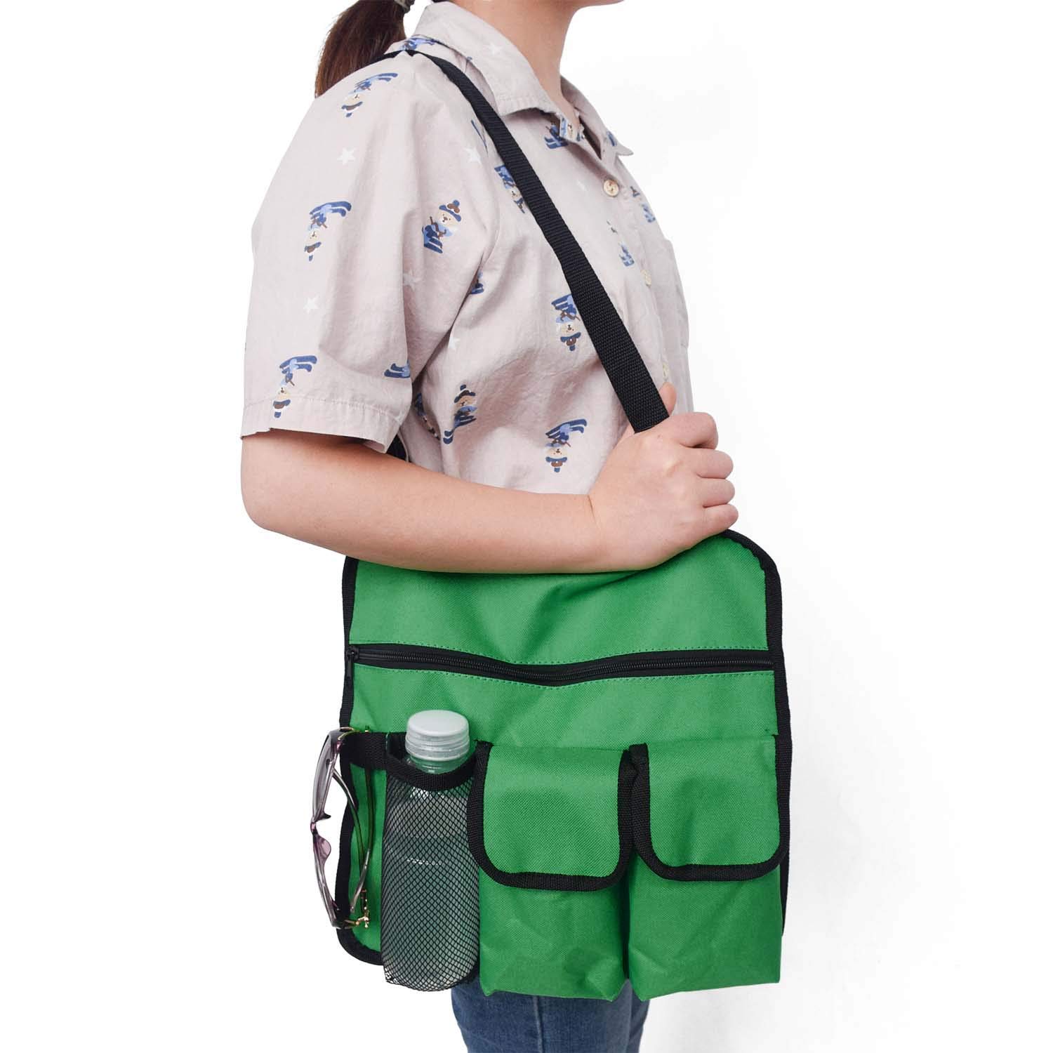 Heavy Duty Oxford Chair Armrest Organizer - Waterproof Hanging Storage Pouch with 4 Pockets for Camping, Beach, and Outdoor Chairs - Perfect for Snacks, Drinks, Phone & Essentials - Ideal for Picnics, Backyard Relaxing, and Travel Accessories