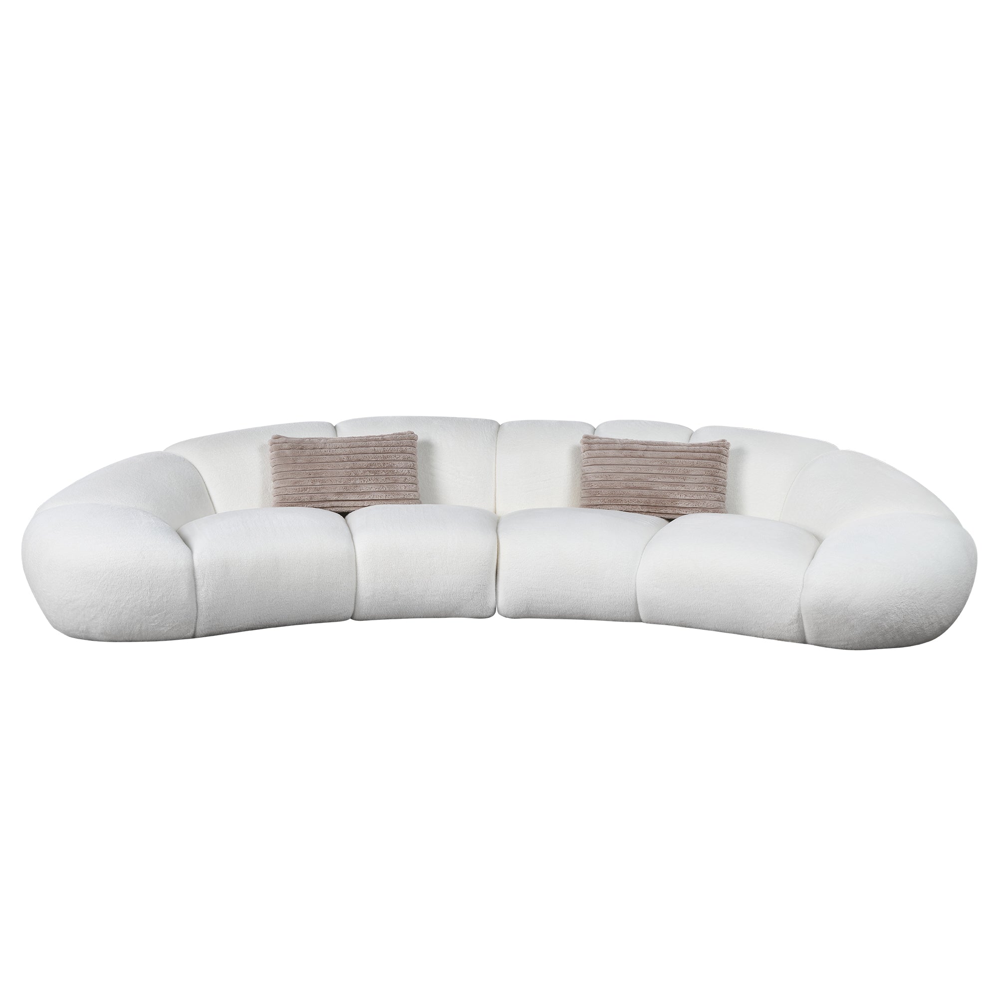 Modern Curved Sofa Set by Adele - Stylish Living Room Furniture for Small Spaces, Apartments & Cozy Homes