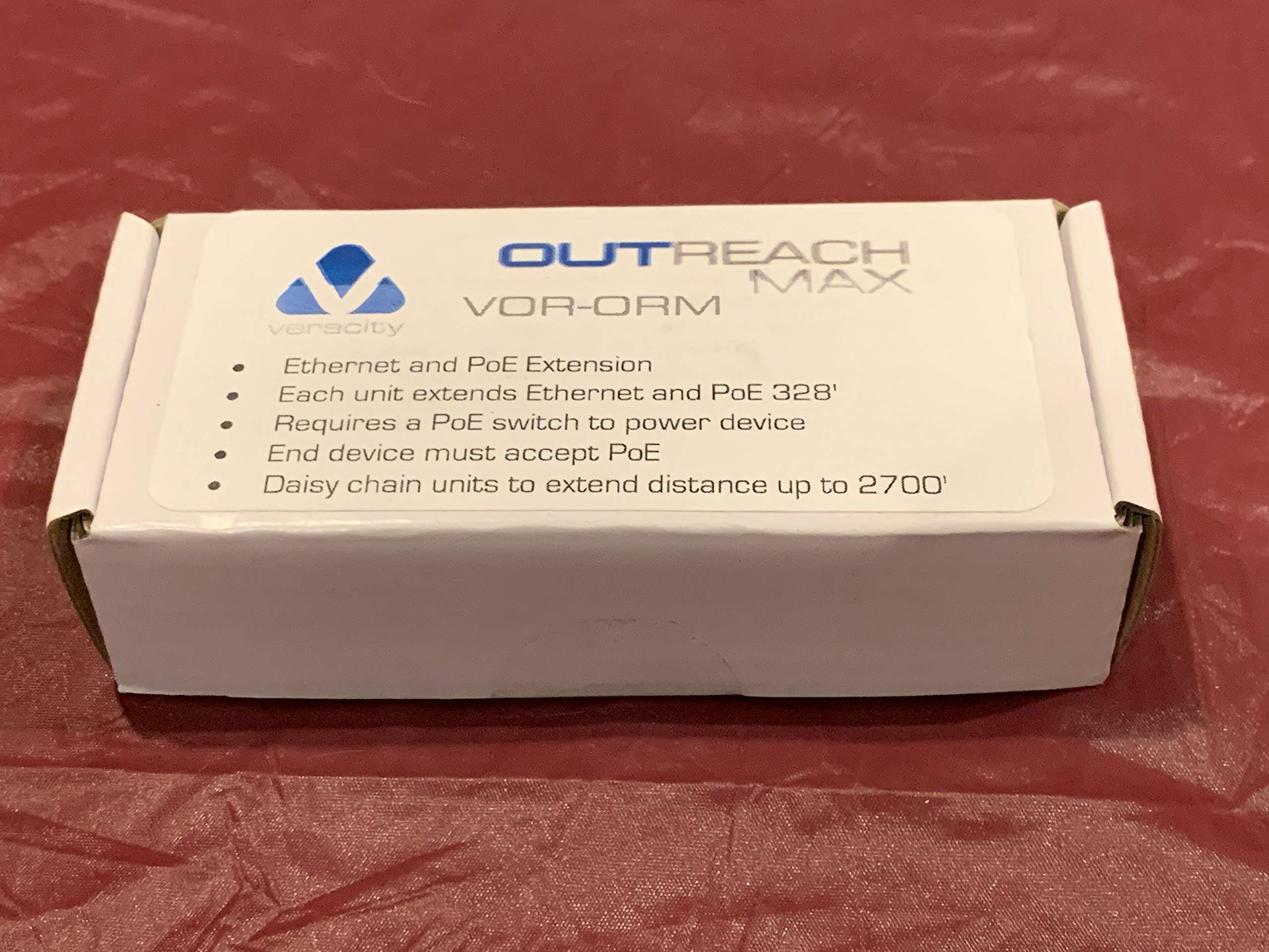 Veracity VOR-ORM OUTREACH Max Ethernet & PoE Extender - High-Speed Network Extension for Security Cameras, VoIP Phones & IoT Devices - Ideal for Offices, Warehouses & Remote Installations