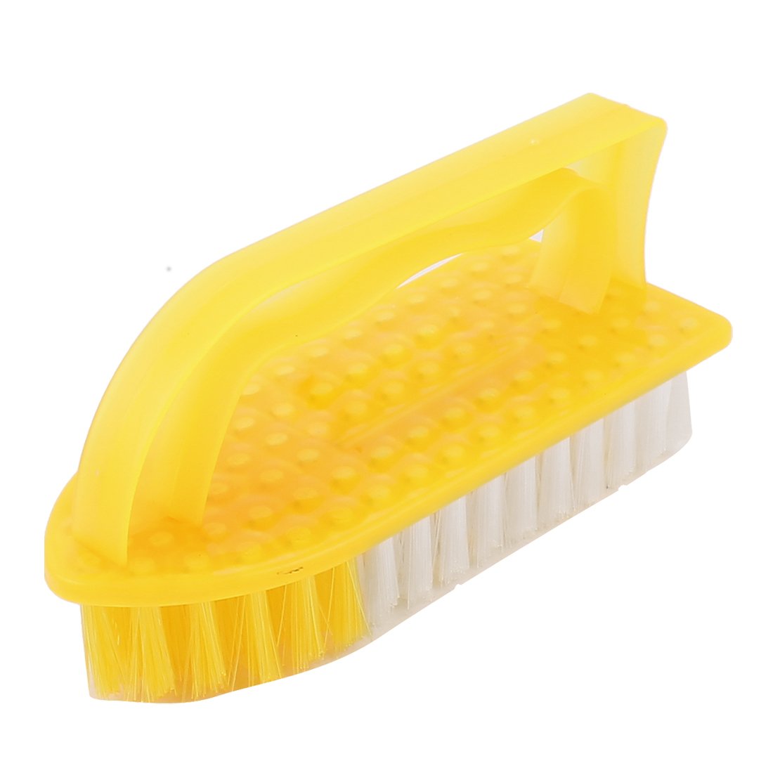 uxcell Plastic Handle Multi-Purpose Cleaning Brush for Floors, Clothes & Housework - Durable & Ergonomic Yellow Cleaning Tool for Home, Kitchen, Bathroom & Garage