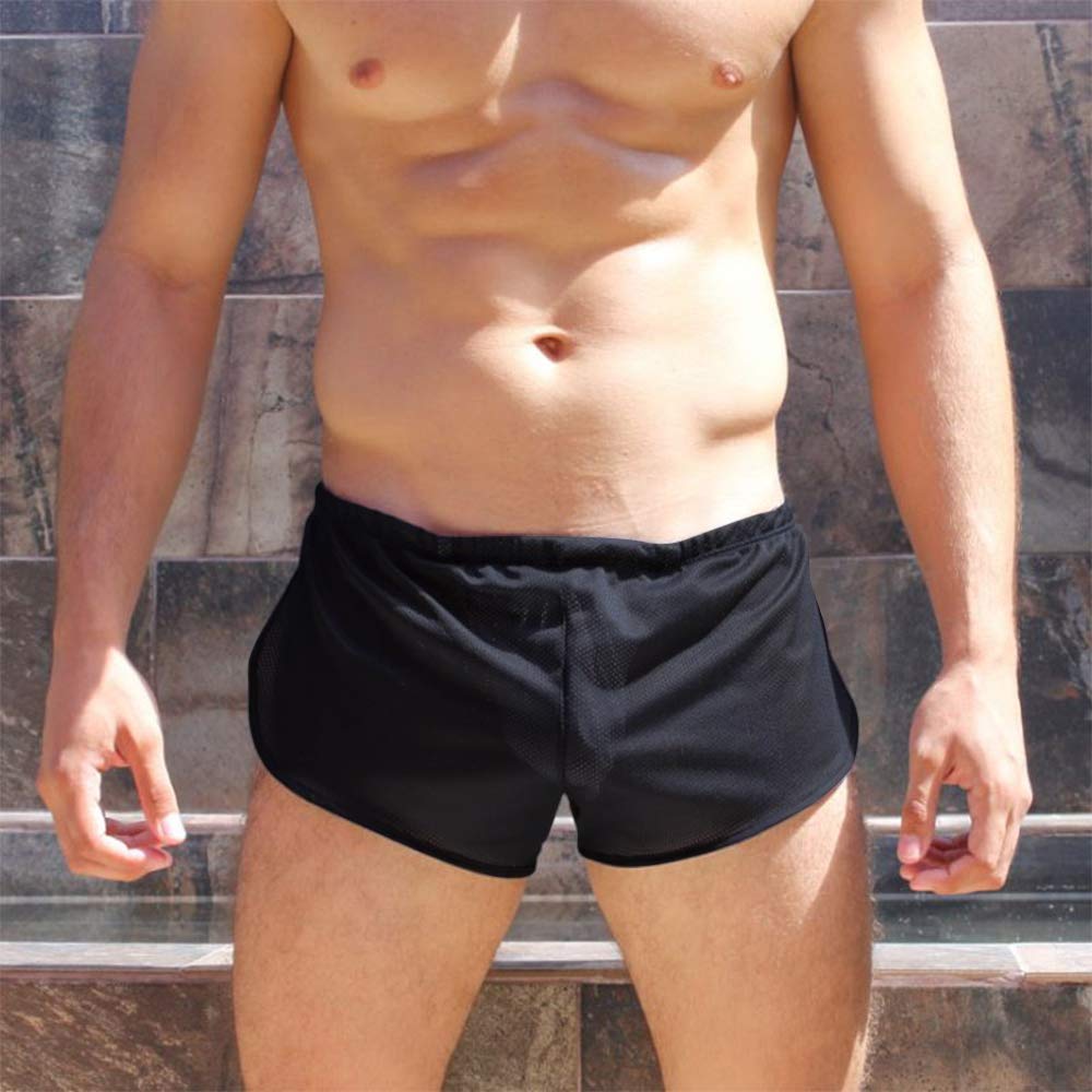 Men's Split Side Athletic Shorts - Breathable Mesh Workout Shorts with Large Side Splits for Running & Gym | Sexy & Comfortable for Sports & Casual Wear