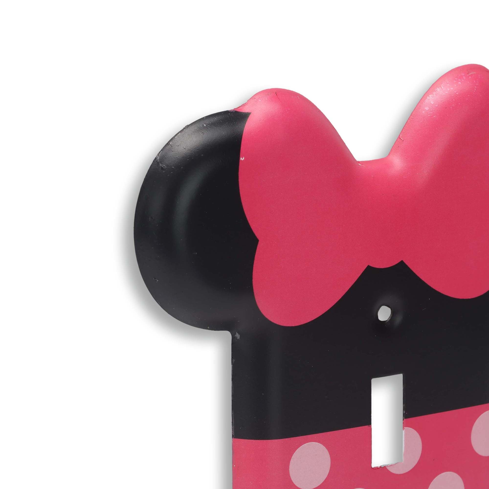 Disney Minnie Mouse Metal Light Switch Cover - Cute Kids Room Decor for Bedroom, Playroom & Home Theater | Durable & Decorative Wall Plate for Disney Fans