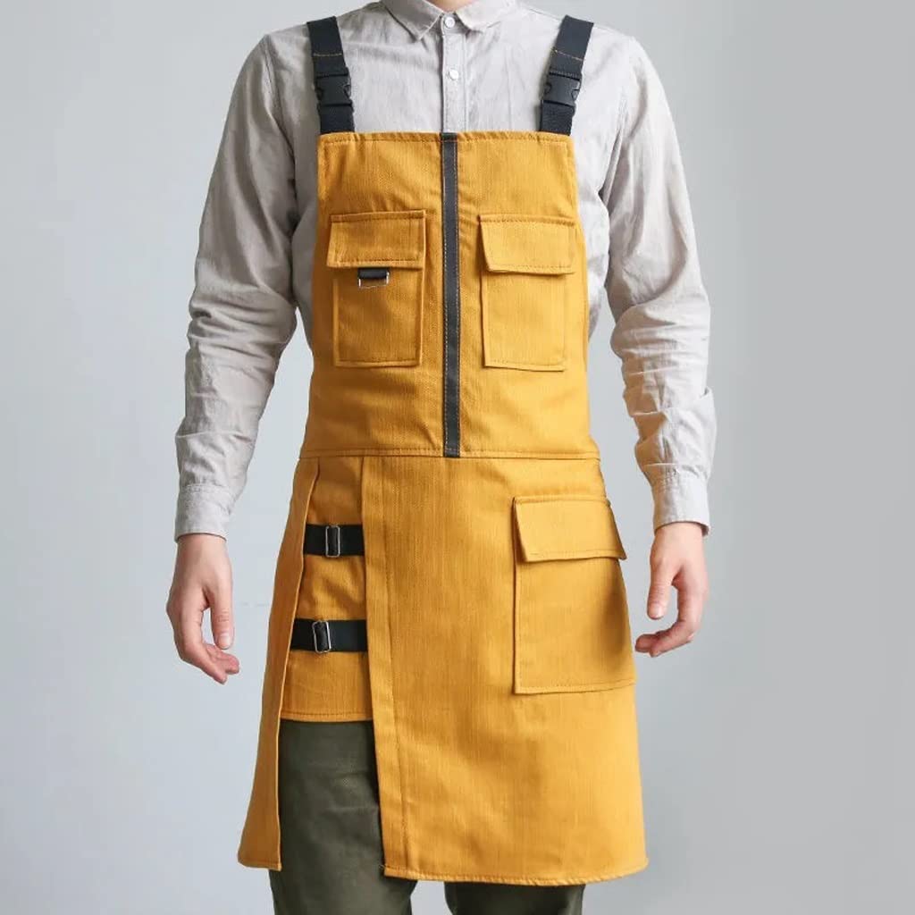 Premium Work Apron for Cowboy, Restaurant, Barista, Coffee Shop, Barber & Chef - Durable Uniform (75x60cm) - Ideal for Cooking, Serving, Brewing & Professional Use