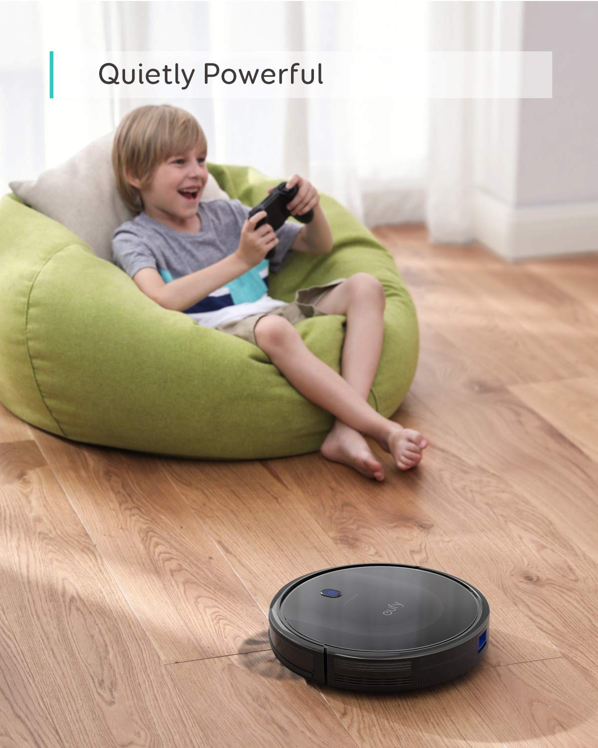 eufy BoostIQ RoboVac 11S MAX - Ultra Slim Robot Vacuum Cleaner with Powerful 1300Pa Suction, Quiet Operation & Self-Charging | Ideal for Hardwood Floors, Tile & Medium-Pile Carpets | Perfect for Pet Hair, Daily Cleaning & Smart Home (Renewed, Black)