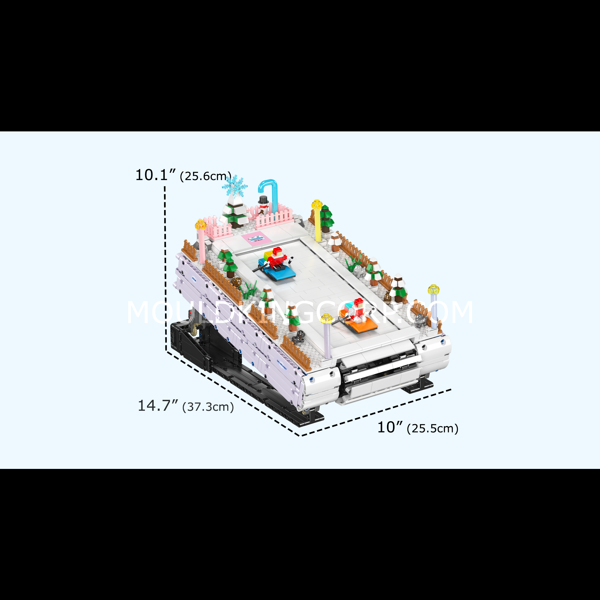Mould King 10158 Ski Resort Building Set - 2,181 Piece Winter Village Model Kit for Adults & Kids | Perfect for Holiday Decor, Christmas Display & LEGO® Compatible Building Blocks Collection
