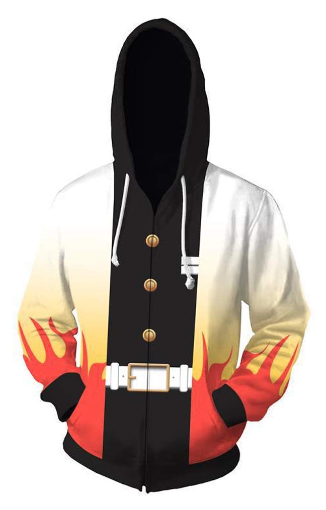 Demon Slayer Anime Kimetsu no Yaiba 3D Printed Hoodie - Unisex Pullover Sweatshirt for Cosplay, Casual Wear & Anime Fans