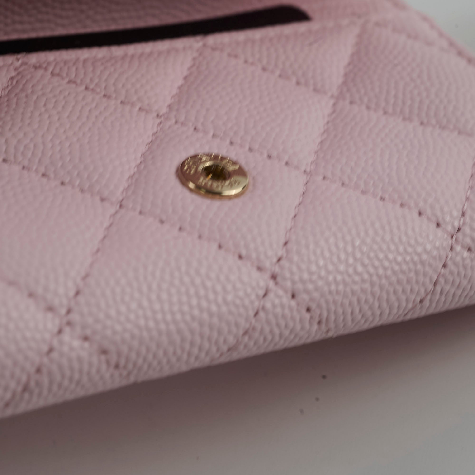 Chanel Caviar Quilted Flap Card Holder in Baby Pink - 32 Series | Luxury Compact Wallet for Everyday Use & Special Occasions