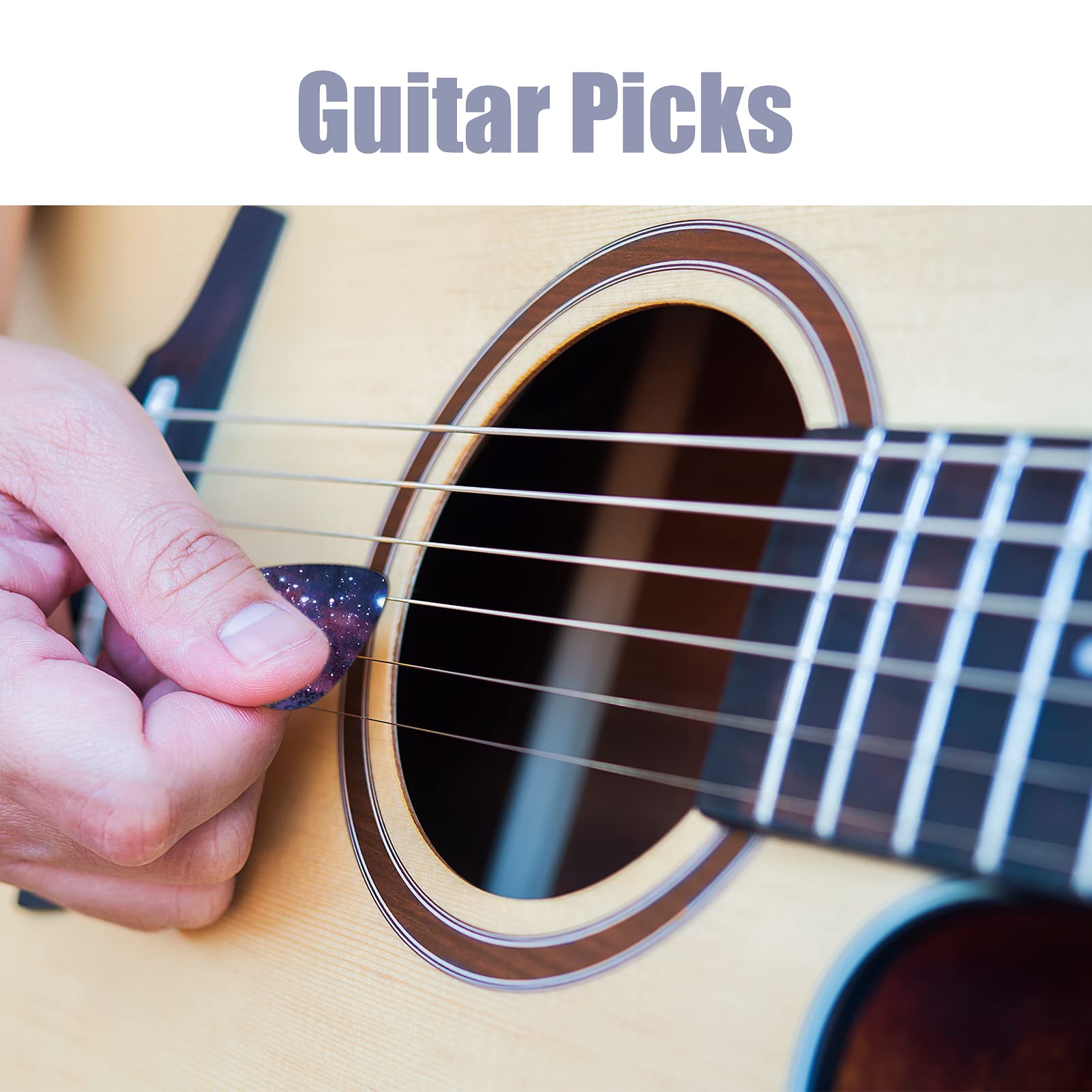 Premium Shining Shell Print Guitar Strap - Soft Adjustable Shoulder Strap with Picks Set for Electric & Acoustic Guitars - Perfect for Live Performances, Studio Sessions & Music Practice