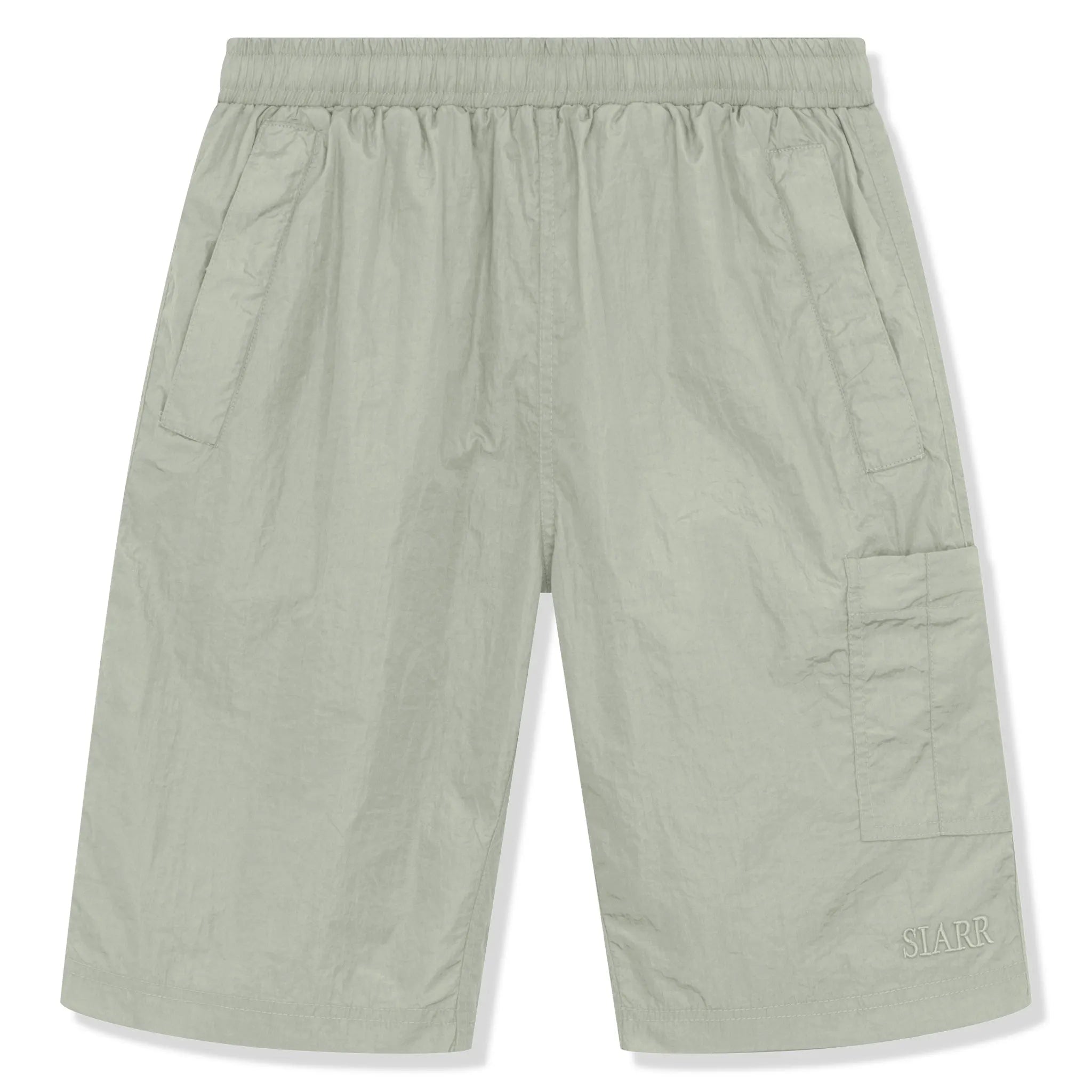 SIARR Women's Crinkle Mint Shorts - High Waisted Casual Summer Shorts for Outdoor Activities, Beach, and Travel