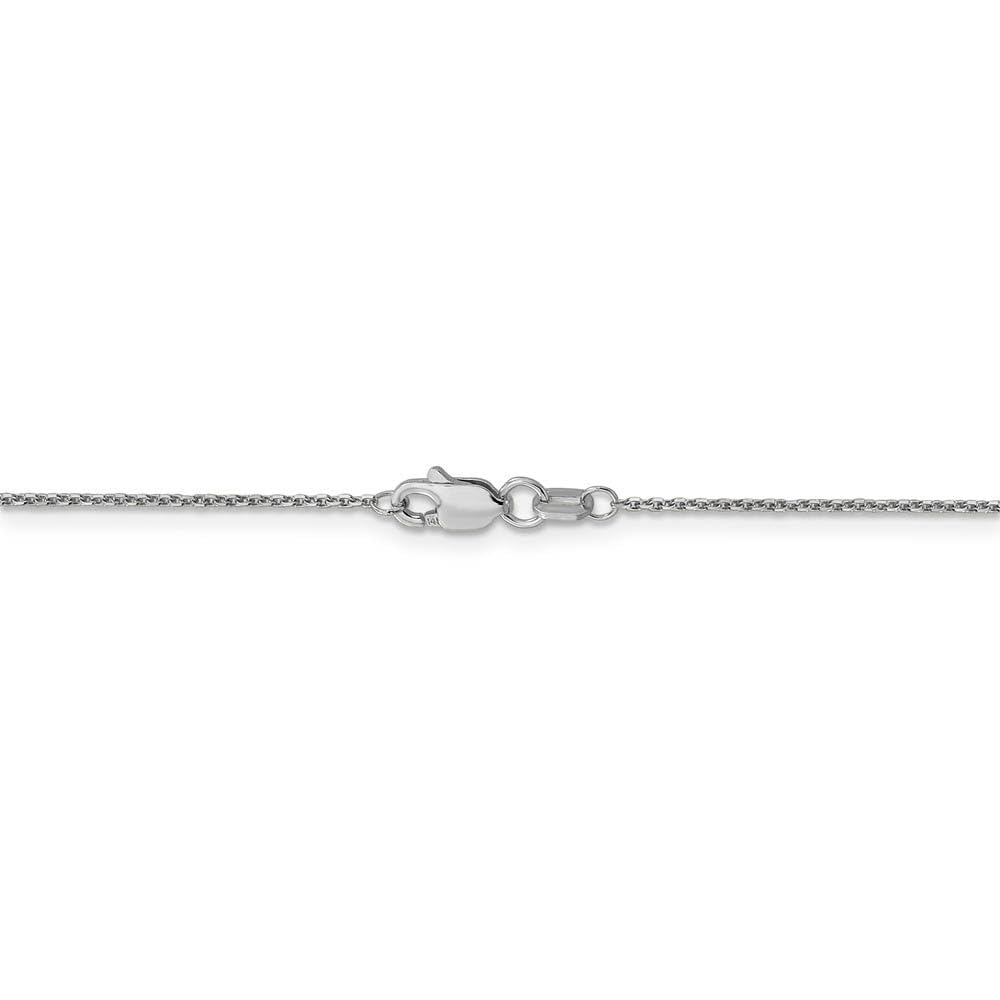 The Black Bow 0.95mm 14k White Gold Diamond Cut Cable Chain Necklace - Perfect for Elegant Evening Wear & Special Occasions