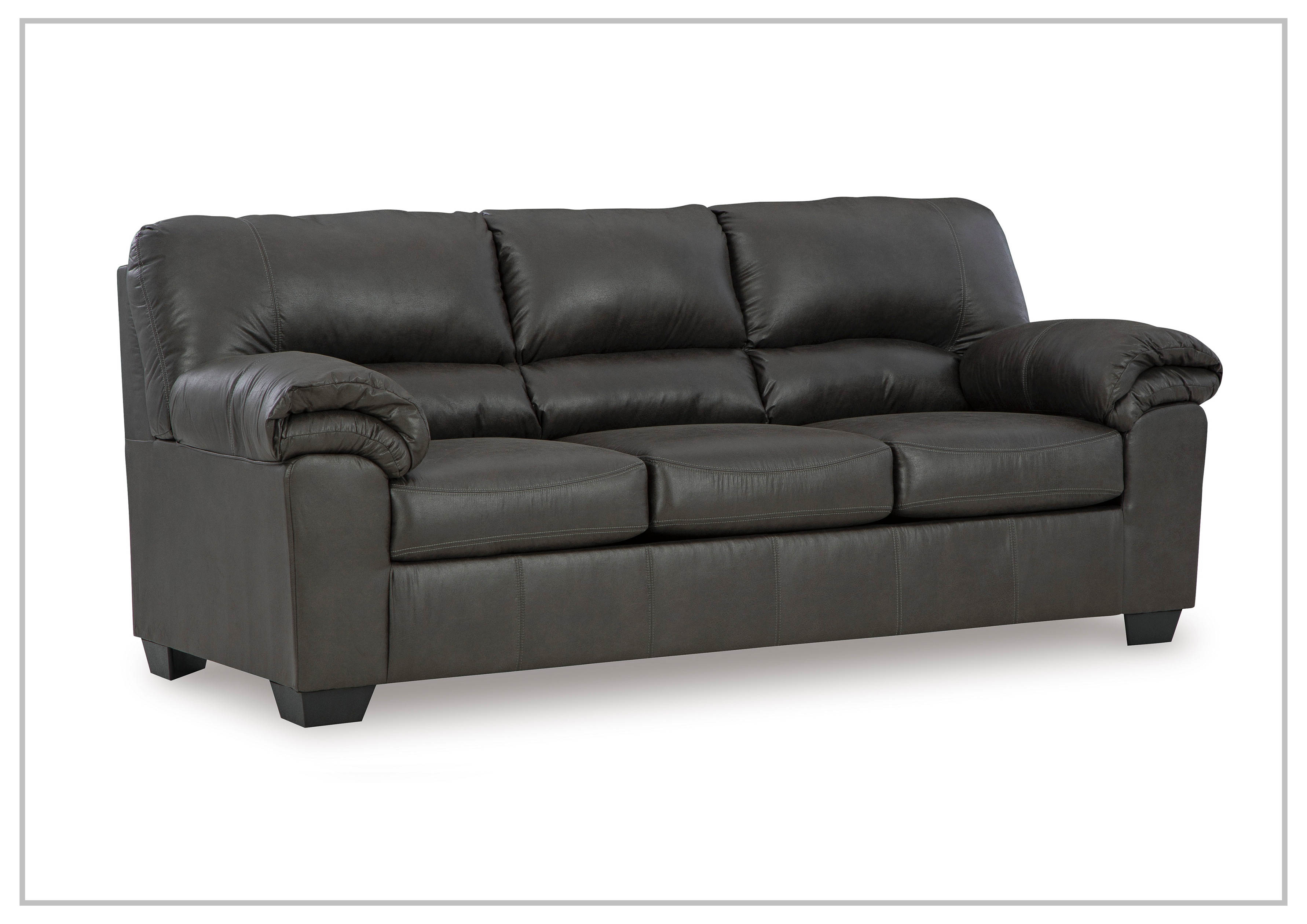 Gio Italia Bradford 3-Seater Faux Leather Sofa - Modern Living Room Furniture for Small Spaces, Comfortable PU Leather Couch for Apartments, Dorms & Home Offices
