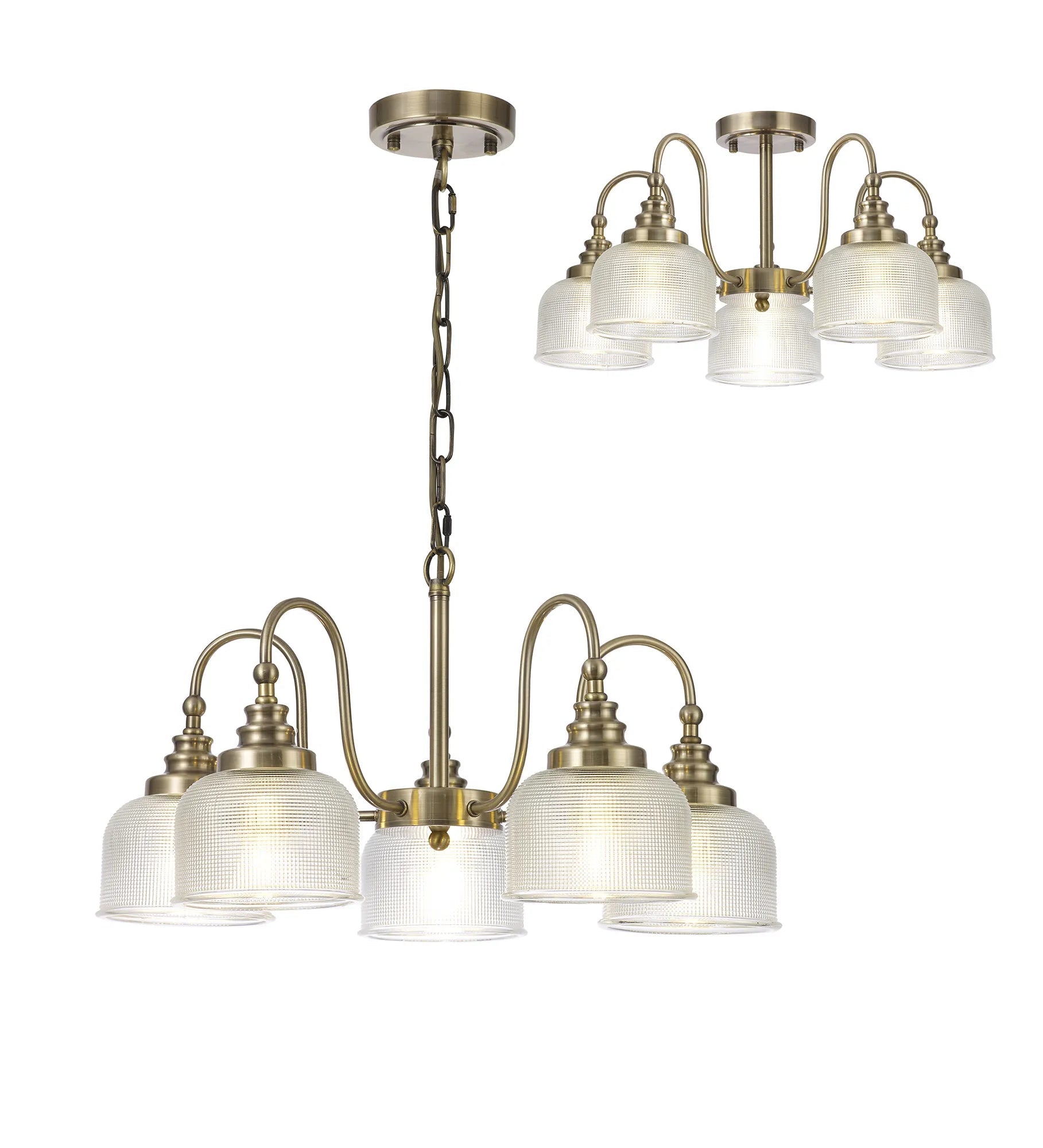 Cleron 3/5/8Lt Semi Flush Mount Pendant Light Fixture - Modern Ceiling Lighting in Multiple Colors for Living Room, Bedroom & Dining Room