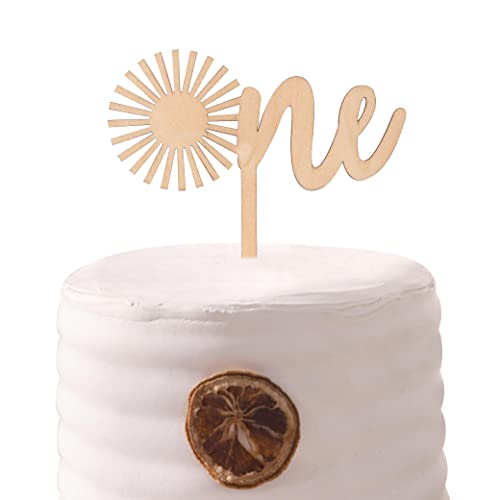 Wood Sunshine One Cake Toppers