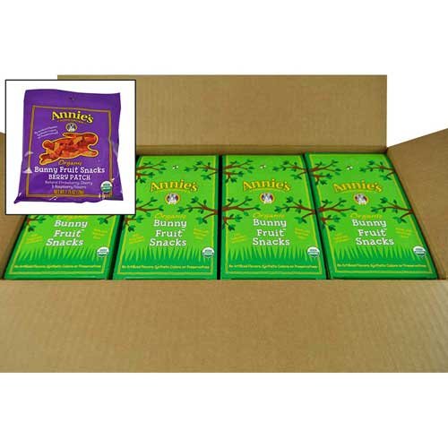 Organic Bunny Berry Patch Fruit Snacks by Annies - 2.75oz Pack (36 Count Case) | Healthy Kids Snacks for Lunch Boxes, School & On-The-Go