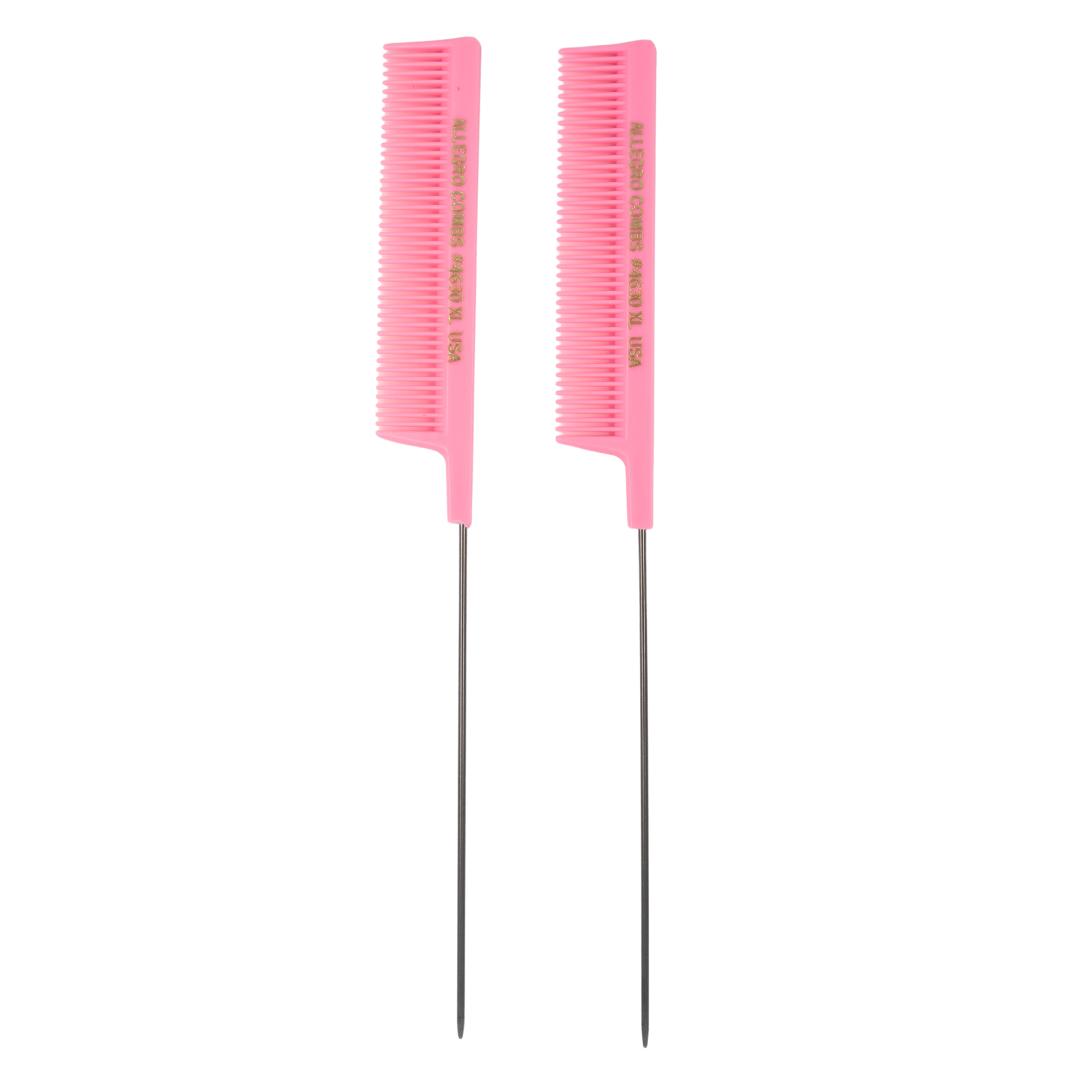 Allegro Combs XL #4630 - Set of 2 Wide Tooth Pintail Combs for Thick Hair & Styling - Perfect for Salon Professionals & Home Use