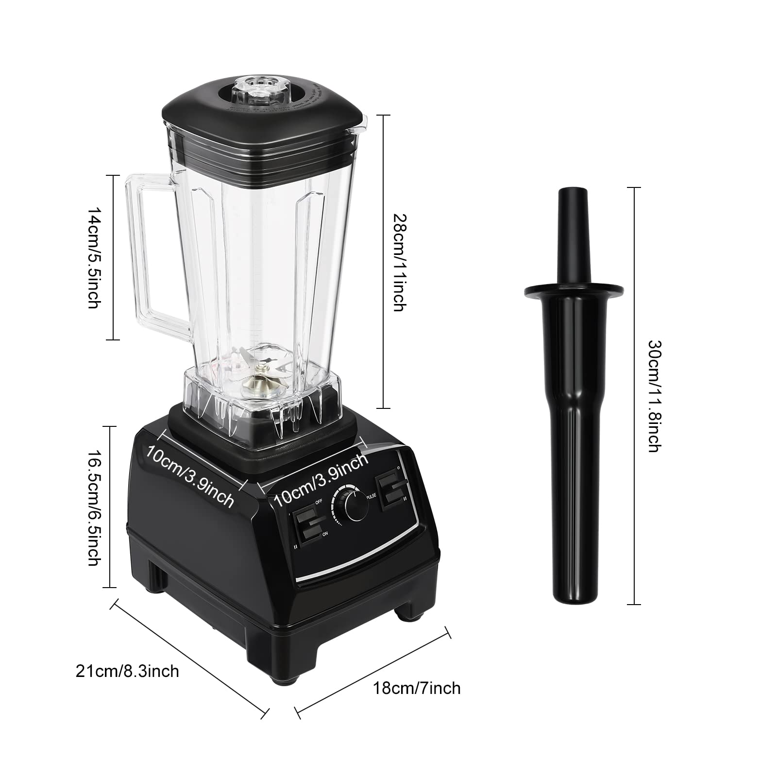 LOYALHEARTDY 2200W High-Speed Professional Blender - Powerful Countertop Juicer & Smoothie Maker with Total Crushing Technology - Perfect for Frozen Fruits, Ice Crushing, Protein Shakes & Healthy Smoothies - Ideal for Home Kitchen, Gym Recovery & Meal Prep