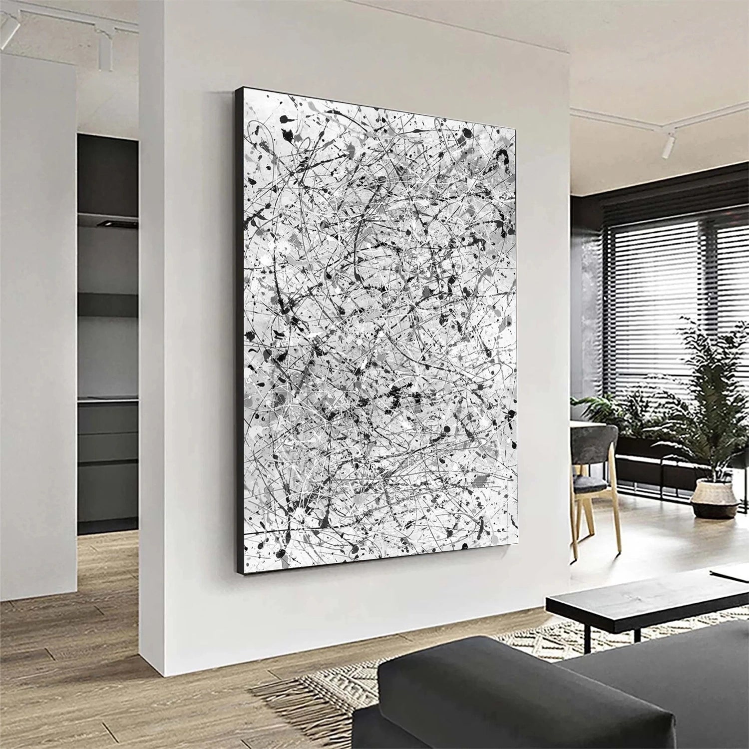Pollock Art #JP016 - Abstract Drip Painting Canvas Wall Art for Home & Office Decor | Modern Artwork for Living Room, Bedroom, or Office