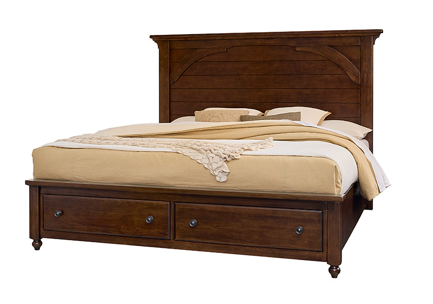 Vista Cherry Wood Bed Frame - Queen Size Bedroom Furniture for Home Decor | Perfect for Master Bedroom, Guest Room & Apartment