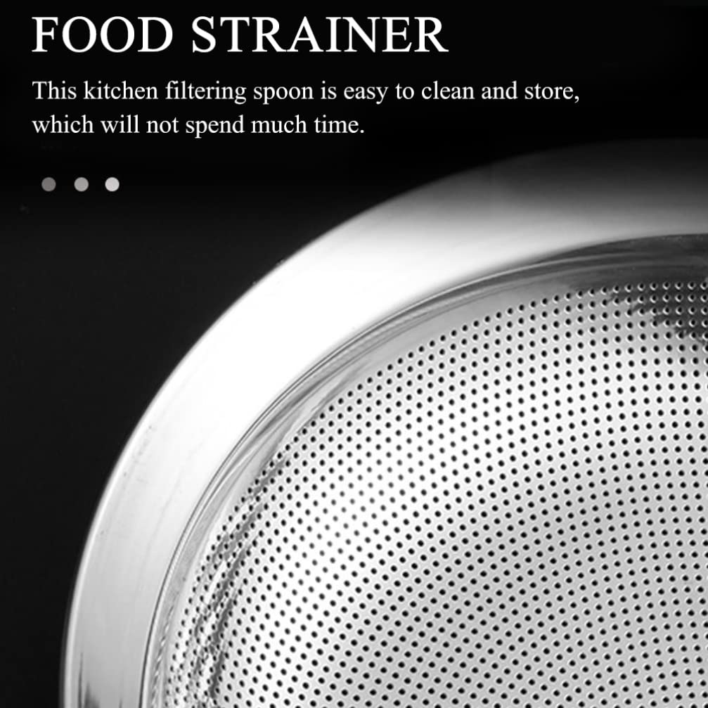 **Stainless Steel Oil Separator Spoon - Kitchen Oil Strainer & Juice Filter with Fine Mesh - Perfect for Frying, Soup Skimming & Fat Removal**