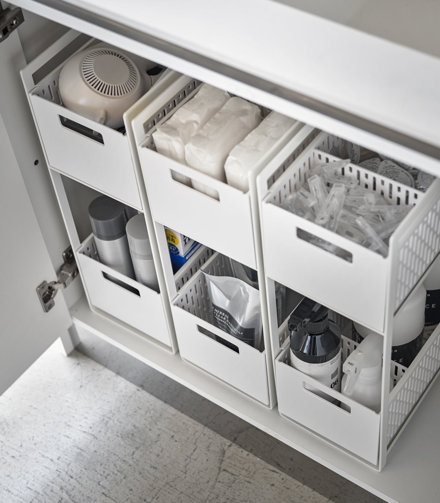 2-Tier Cabinet Storage Basket - Organize Kitchen, Bathroom & Pantry - Space Saving Storage Solution for Home & Office