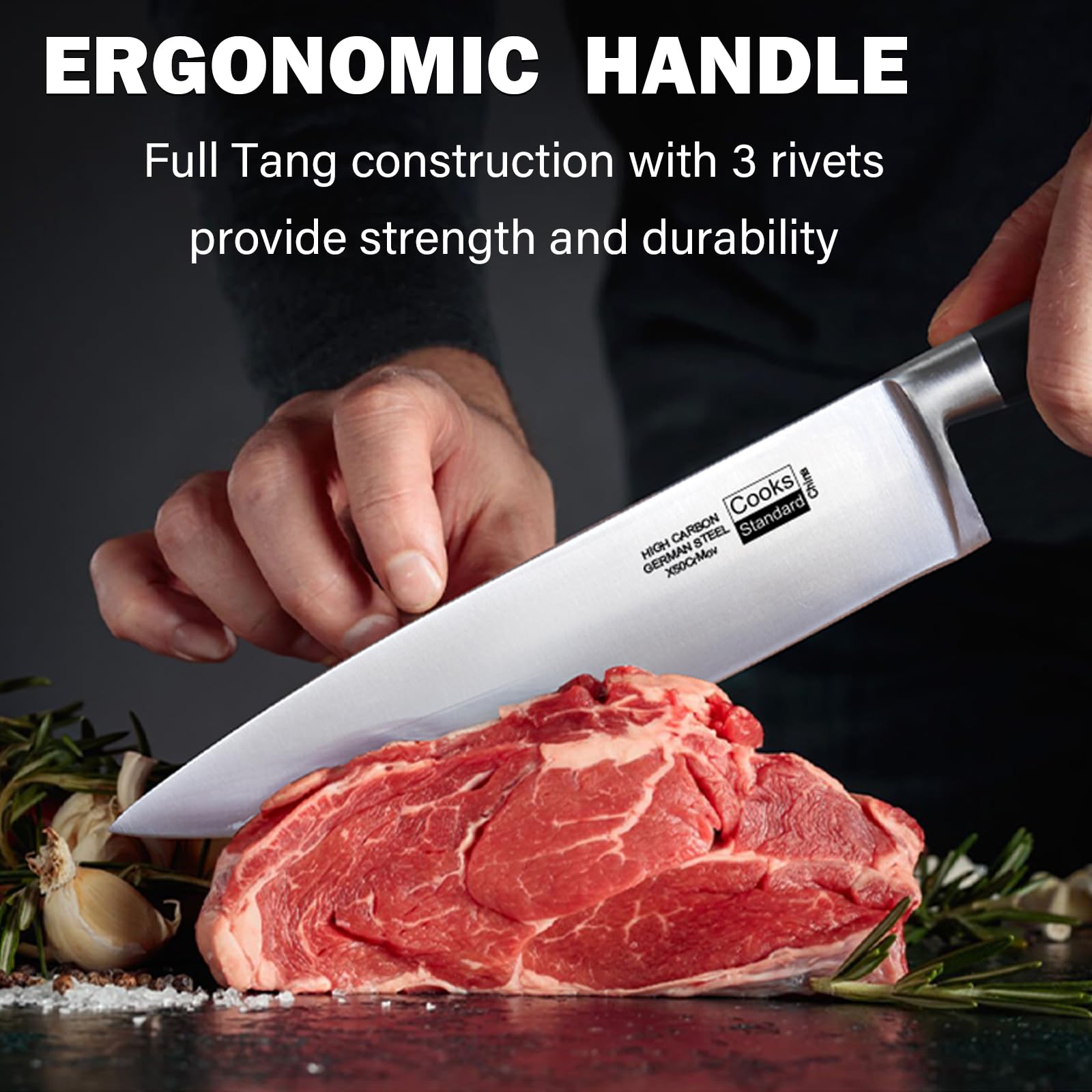 Premium High Carbon Stainless Steel Knife Set - 8
