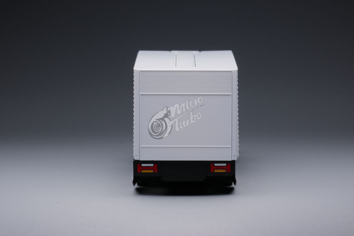 1:64 Scale Micro Turbo Models White Custom Wing Truck - Diecast Collectible Toy Car for Display, Racing & Gifting - Perfect for Car Enthusiasts & Model Collectors