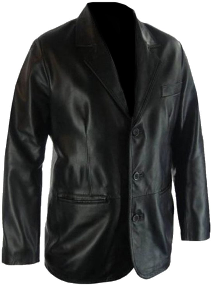 Classyak Men's Fashion Genuine Leather Smart Black Coat - Premium Winter Jacket for Business & Casual Wear