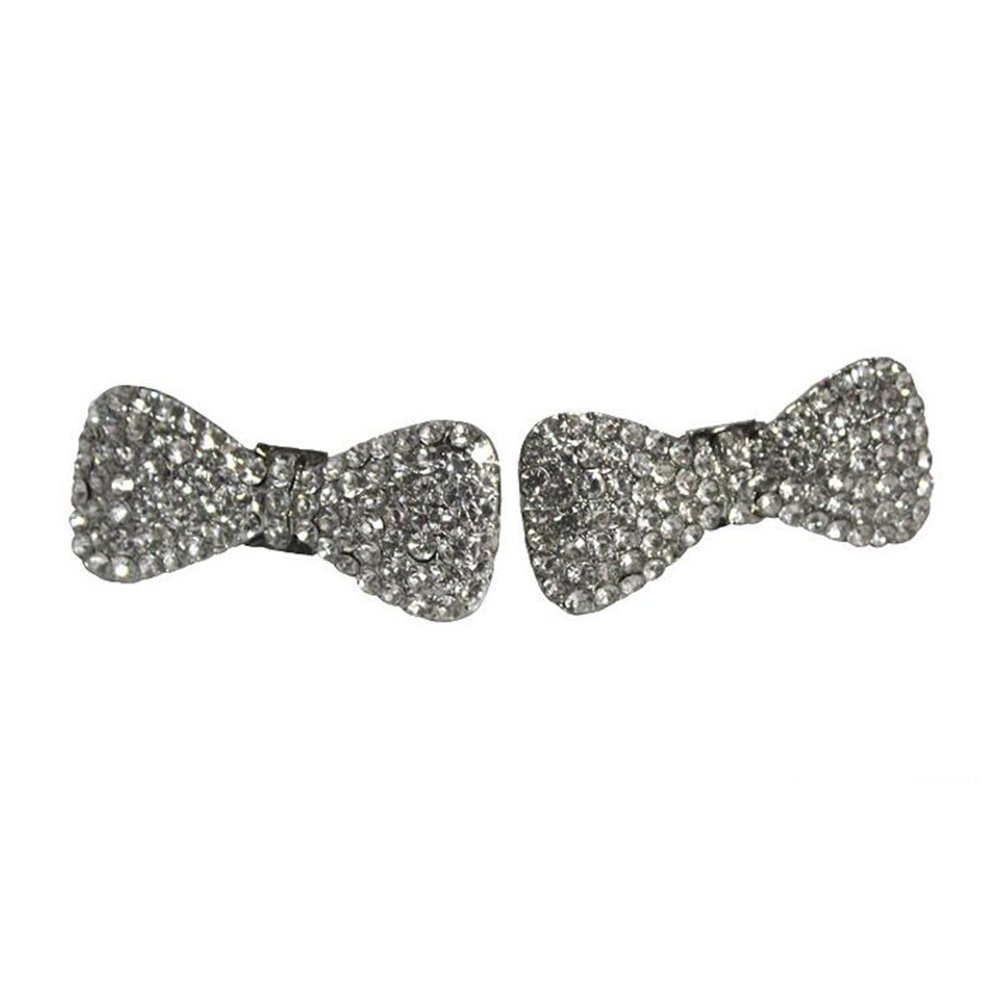 2 Pcs Crystal Bowknot Car Perfume Clips - Elegant Car Air Freshener & Aromatherapy Diffuser for Vehicles, Home, Office | Perfect Gift for Car Lovers & Aromatherapy Enthusiasts