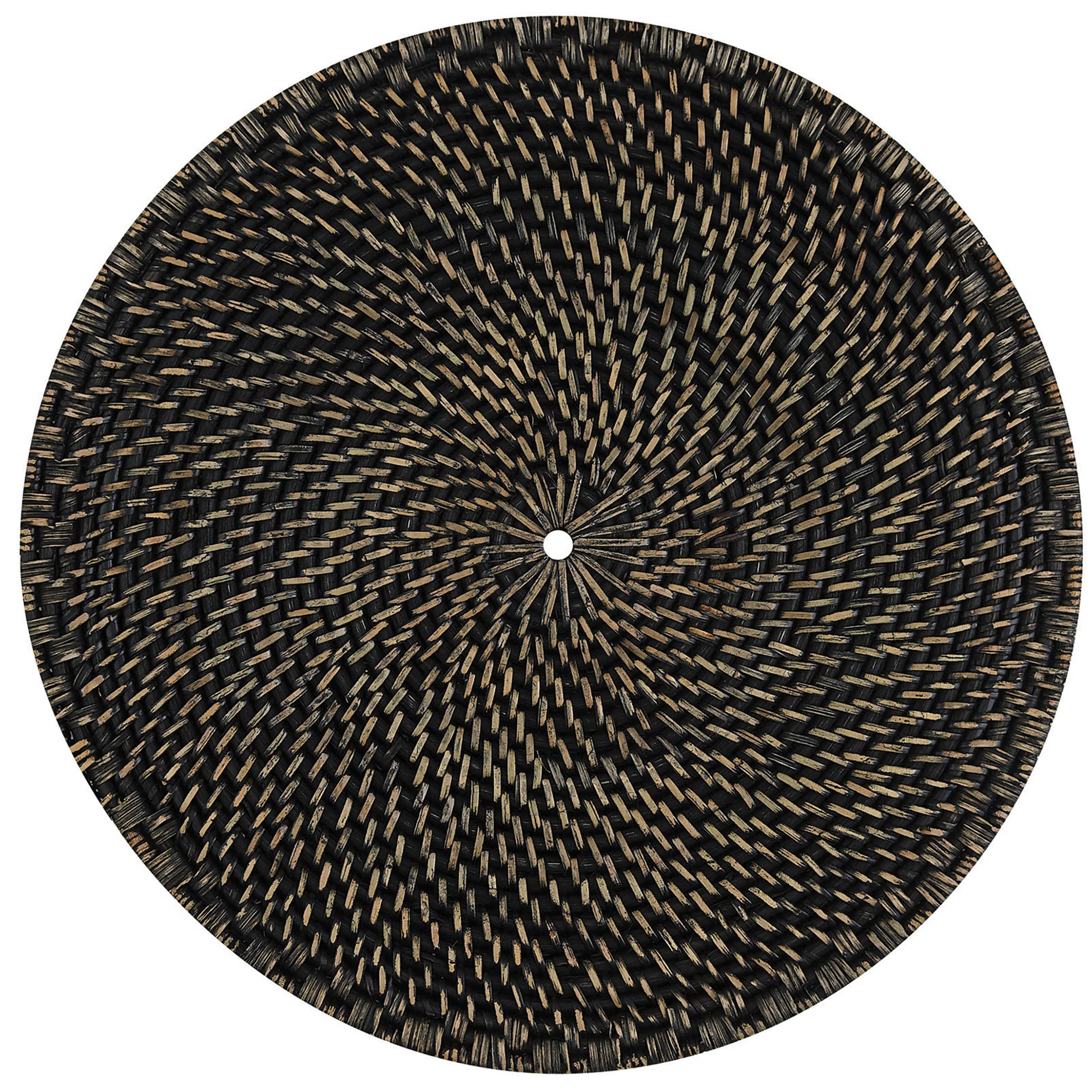 Premium Black Rattan Charger Set of 4 - Elegant Placemats for Dining Table Decor, Perfect for Dinner Parties, Weddings & Home Decor