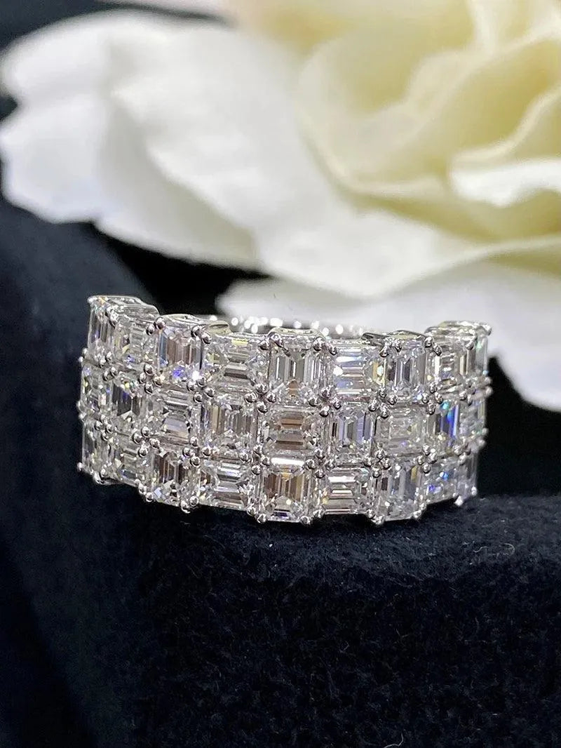 18K White Gold Diamond Ring for Women - 3.57 Carat Natural Diamond Engagement Ring, Luxury Wedding Band, Custom Jewelry | Perfect for Proposals, Anniversaries & Special Occasions