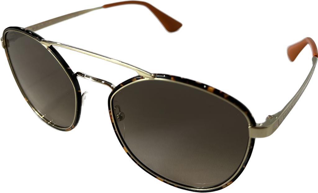Prada PR63TS 2AU3D0 Tortoiseshell Sunglasses - Brown Cat Eye Frames for Women | UV Protection & Fashion Accessory for Beach, Driving & Outdoor Activities