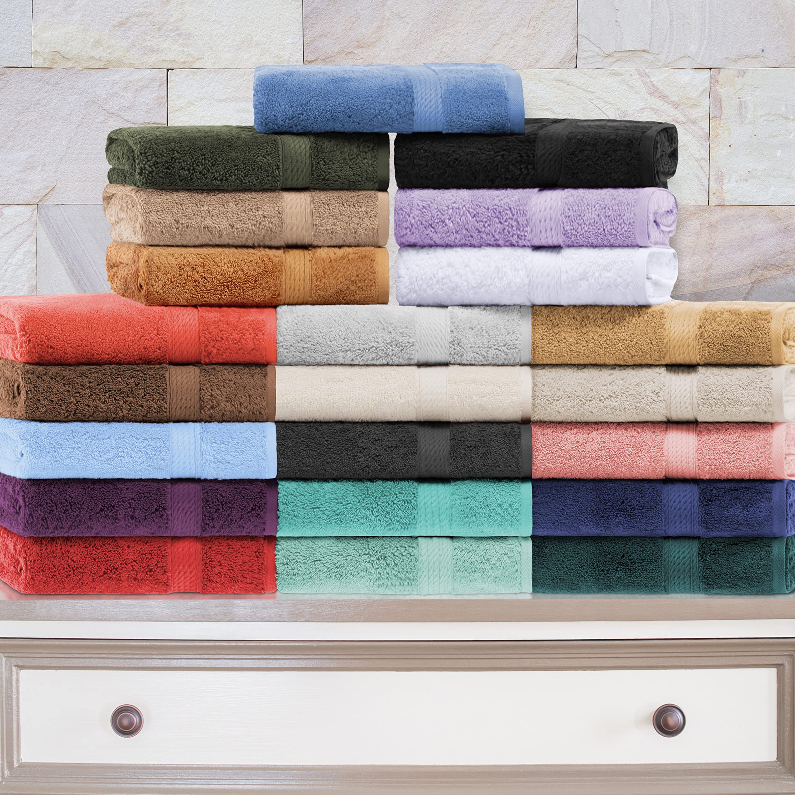Premium Egyptian Cotton Towel Set - 10-Piece Bath & Shower Towels (30
