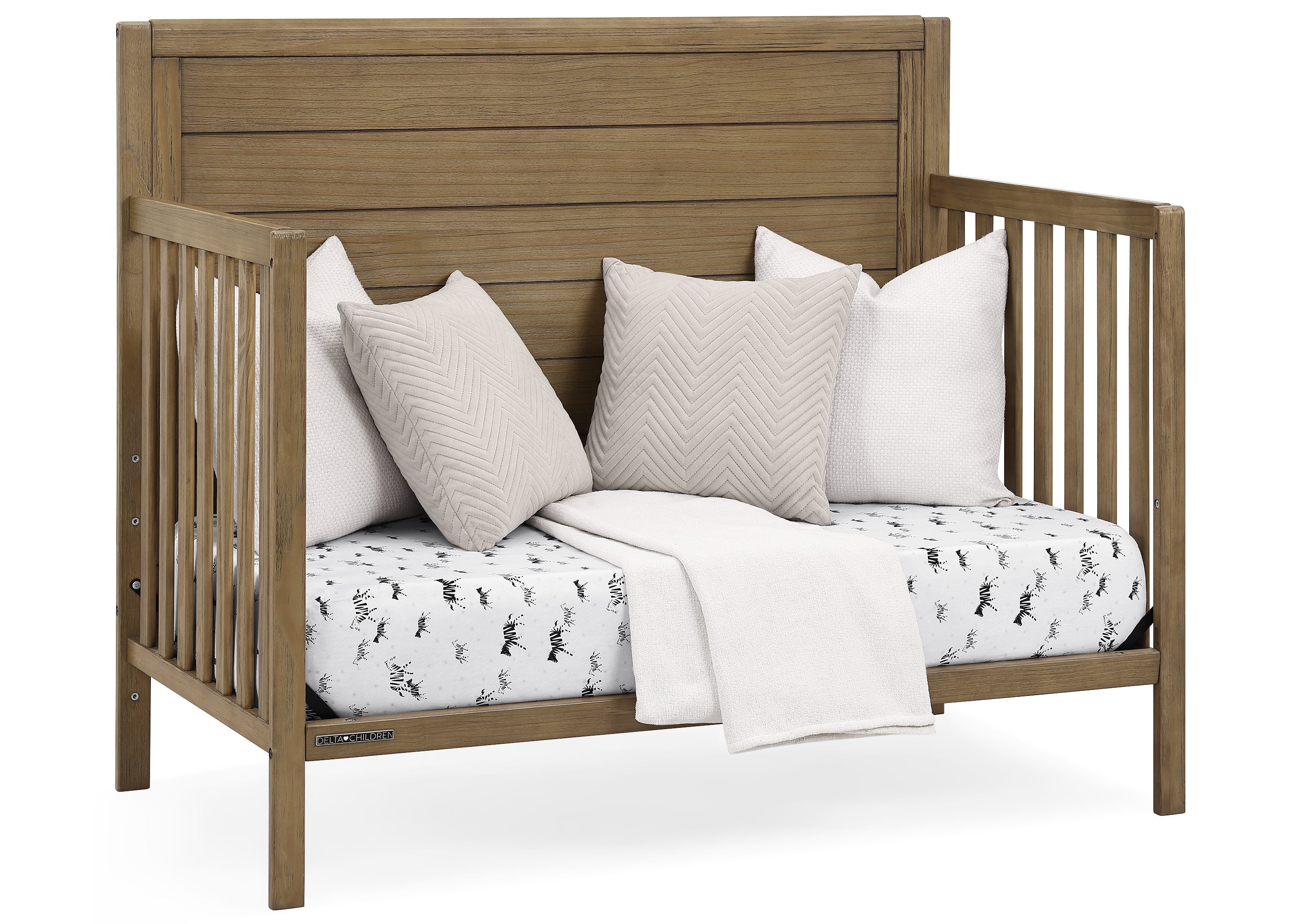 Cambridge 4-in-1 Convertible Baby Crib - Toddler Bed & Daybed with Mattress - Nursery Furniture for Boys & Girls - Perfect for Bedrooms, Daycare & Guest Rooms